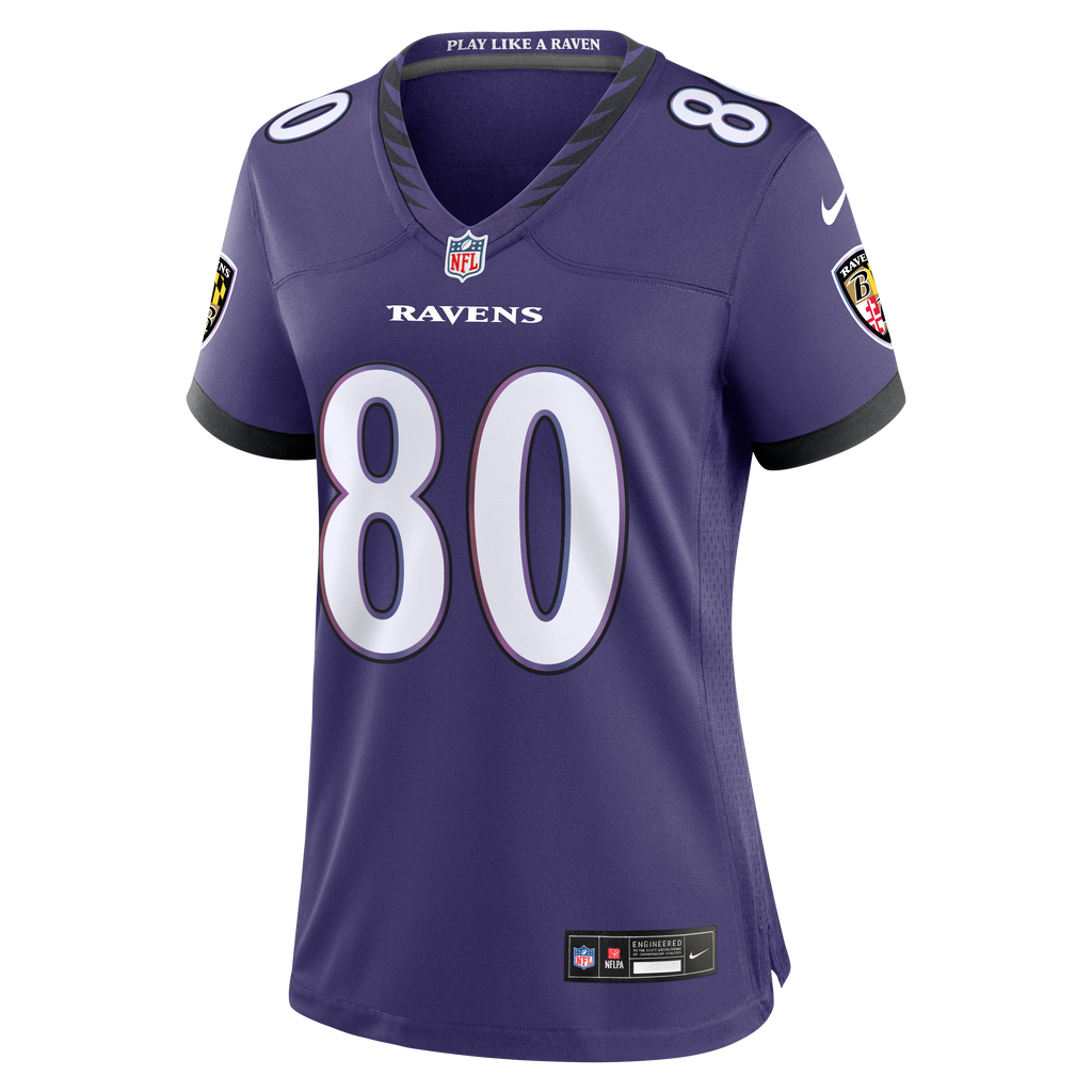 Women's Baltimore Ravens Durham Smythe Nike Purple Team Game Jersey