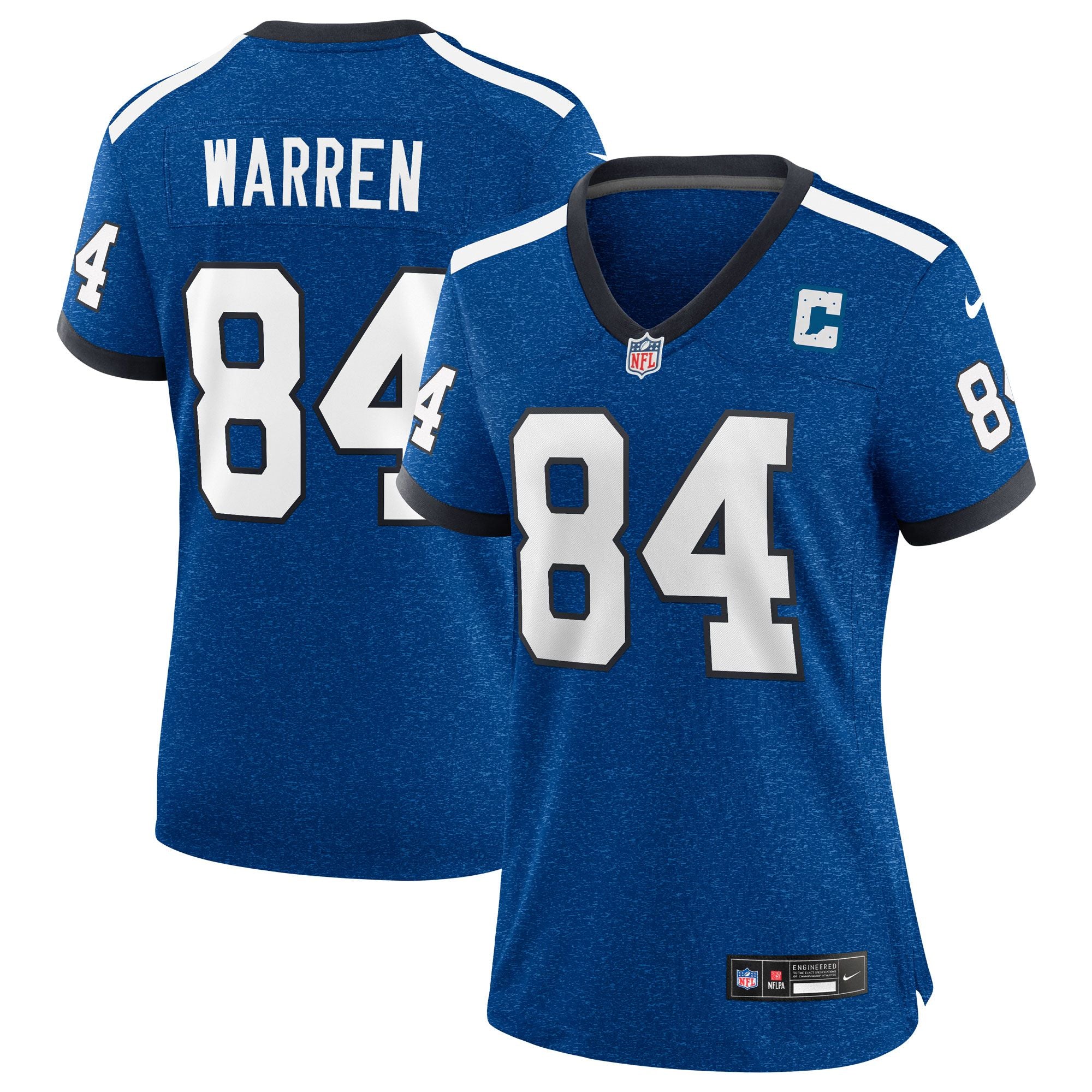 Women's Indianapolis Colts Tyler Warren Nike Heather Royal Alternate 2 Indiana Nights Game Jersey