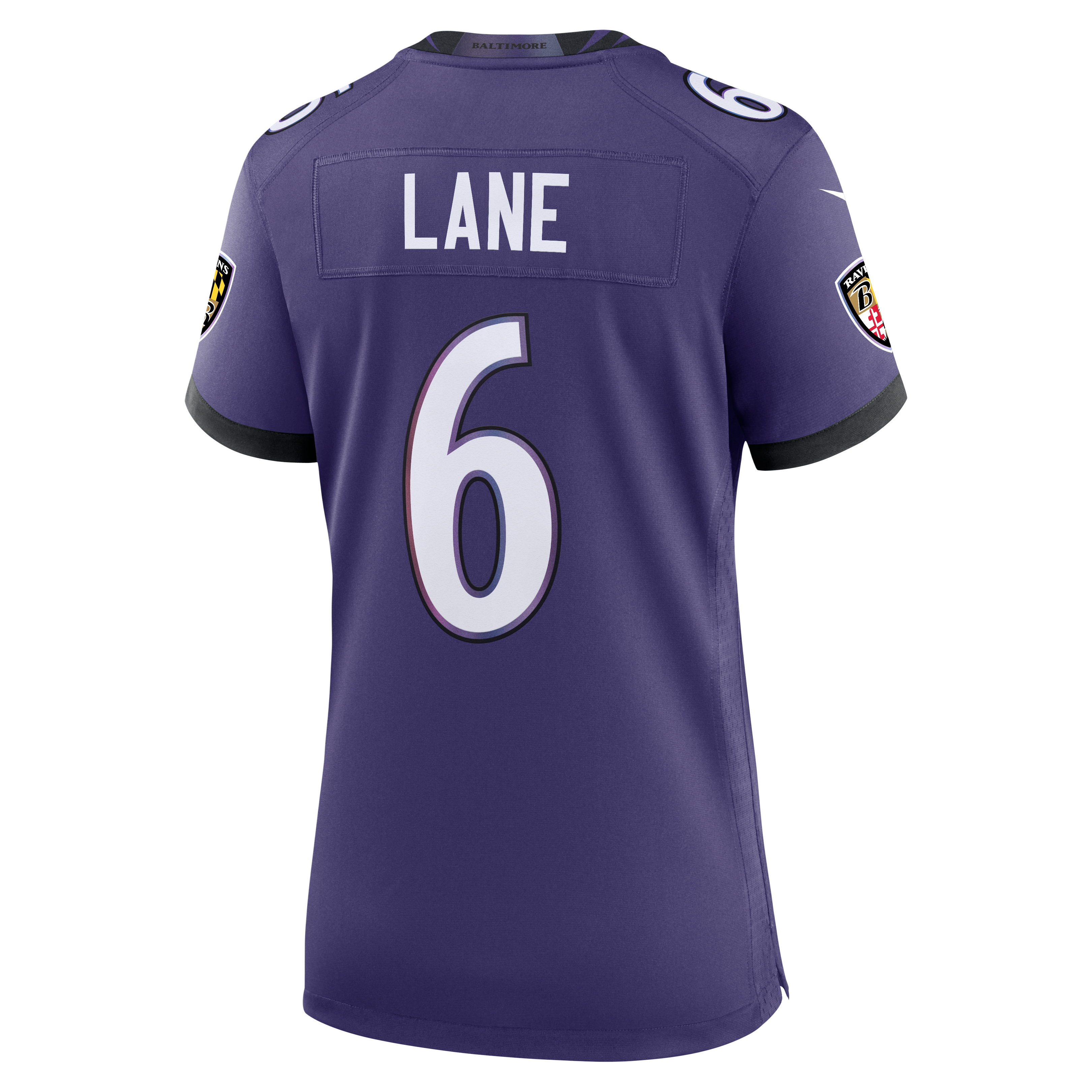 Women's Baltimore Ravens Jakobi Lane Nike Purple Team Game Jersey