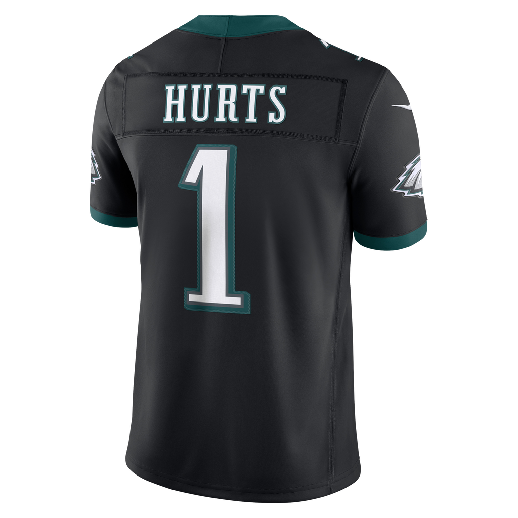 Men's Philadelphia Eagles Jalen Hurts Nike Black Alternate Vapor Fuse Stitched Limited Jersey