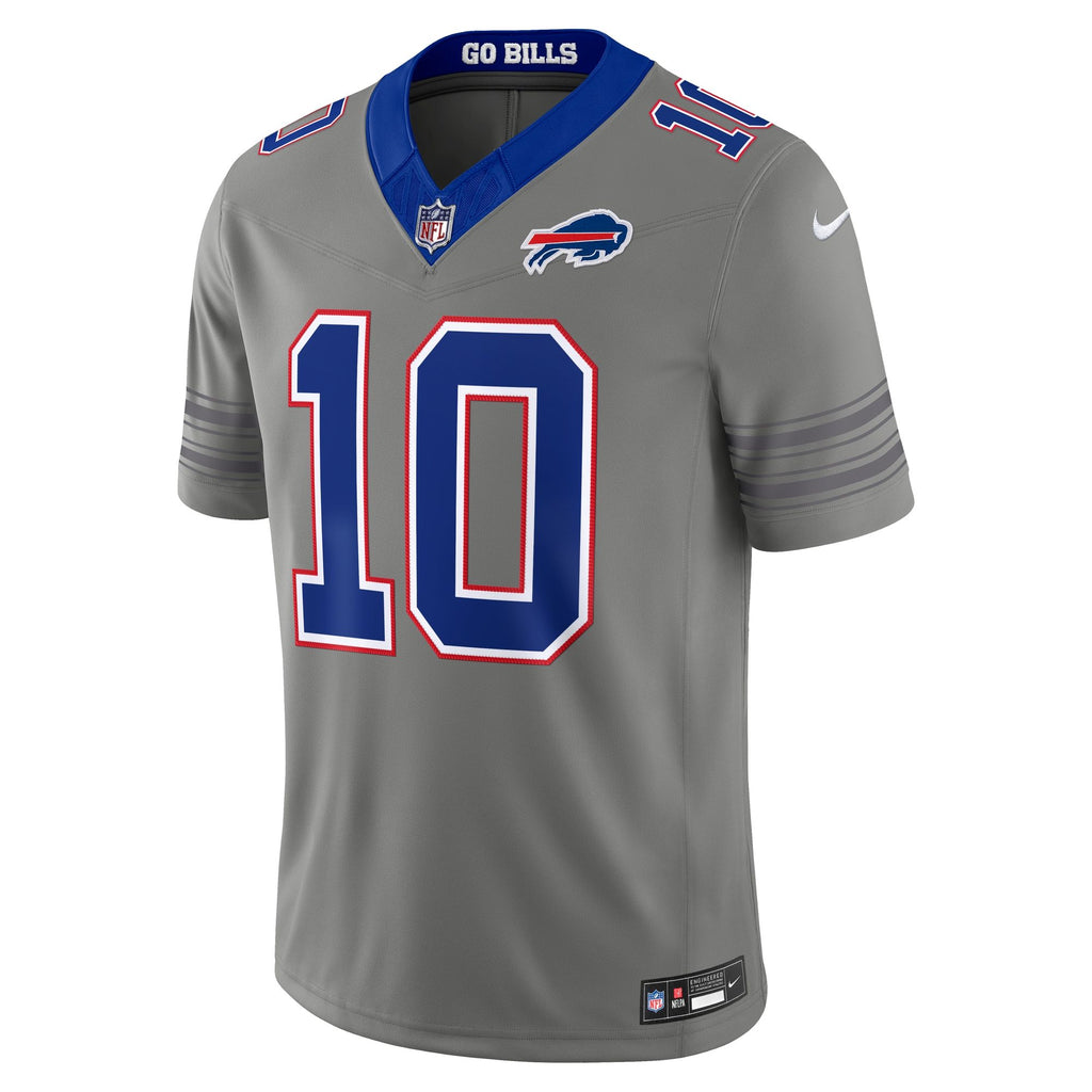 Men's Buffalo Bills Khalil Shakir Nike Gray Nickel City Vapor Fuse Stitched Limited Jersey