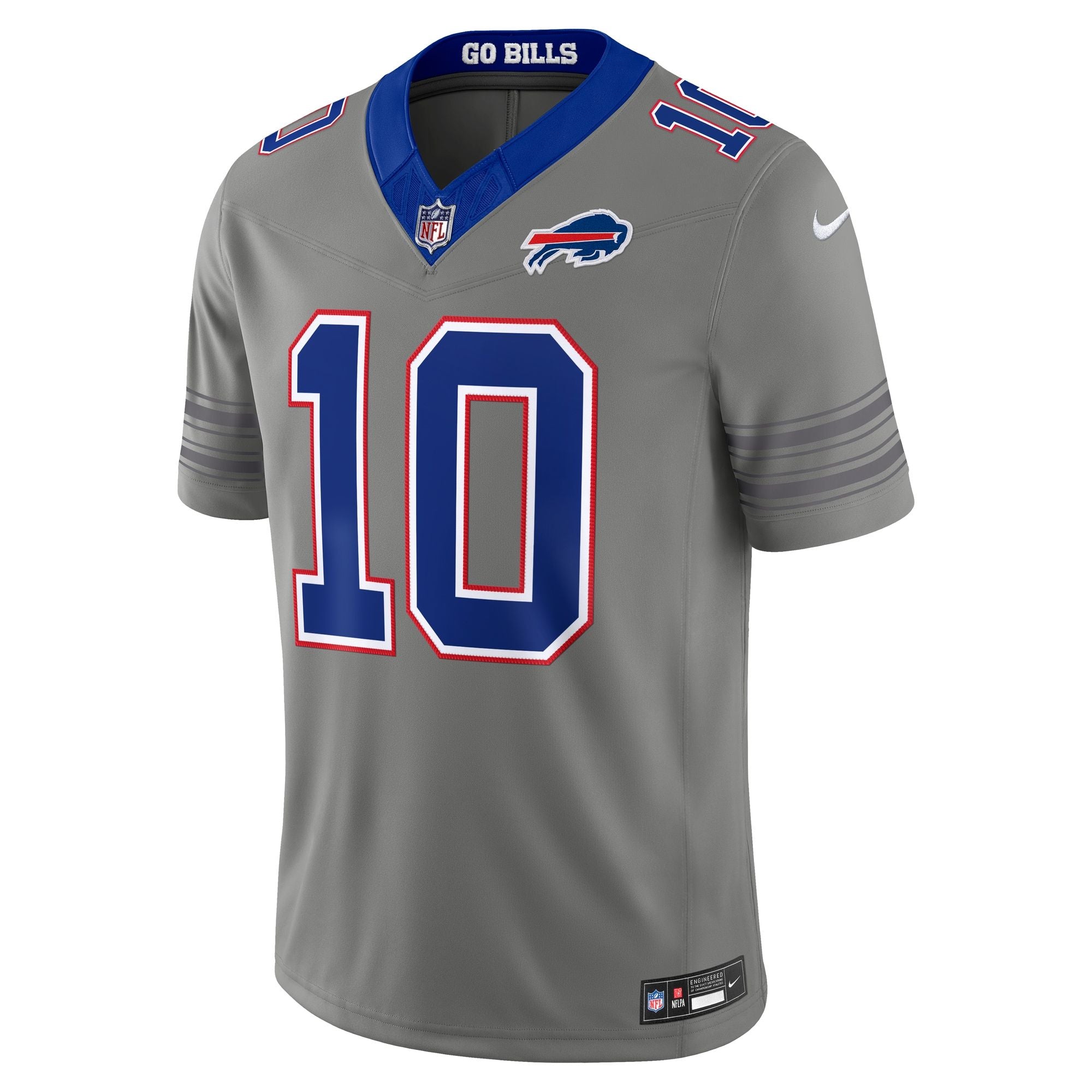 Men's Buffalo Bills Khalil Shakir Nike Gray Nickel City Vapor Fuse Stitched Limited Jersey