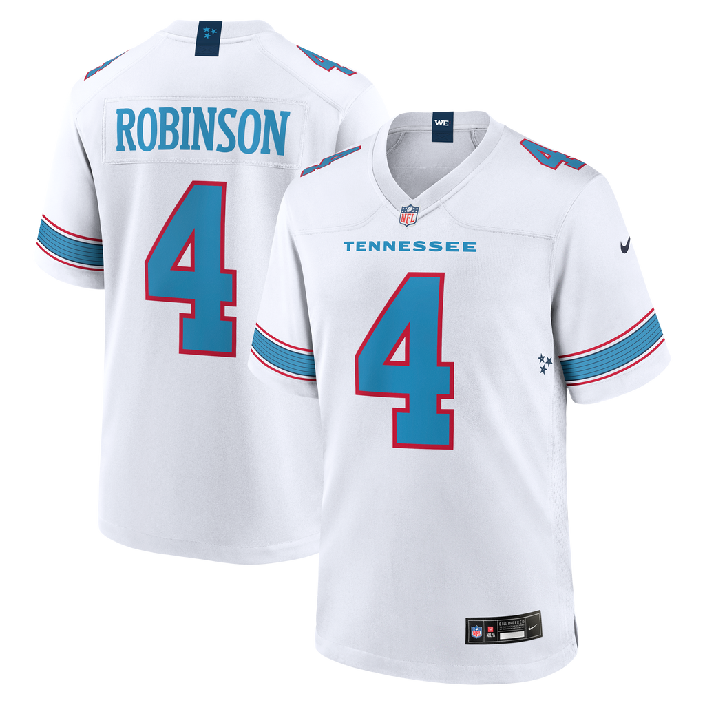 Men's Tennessee Titans Wandale Robinson Nike White Game Jersey