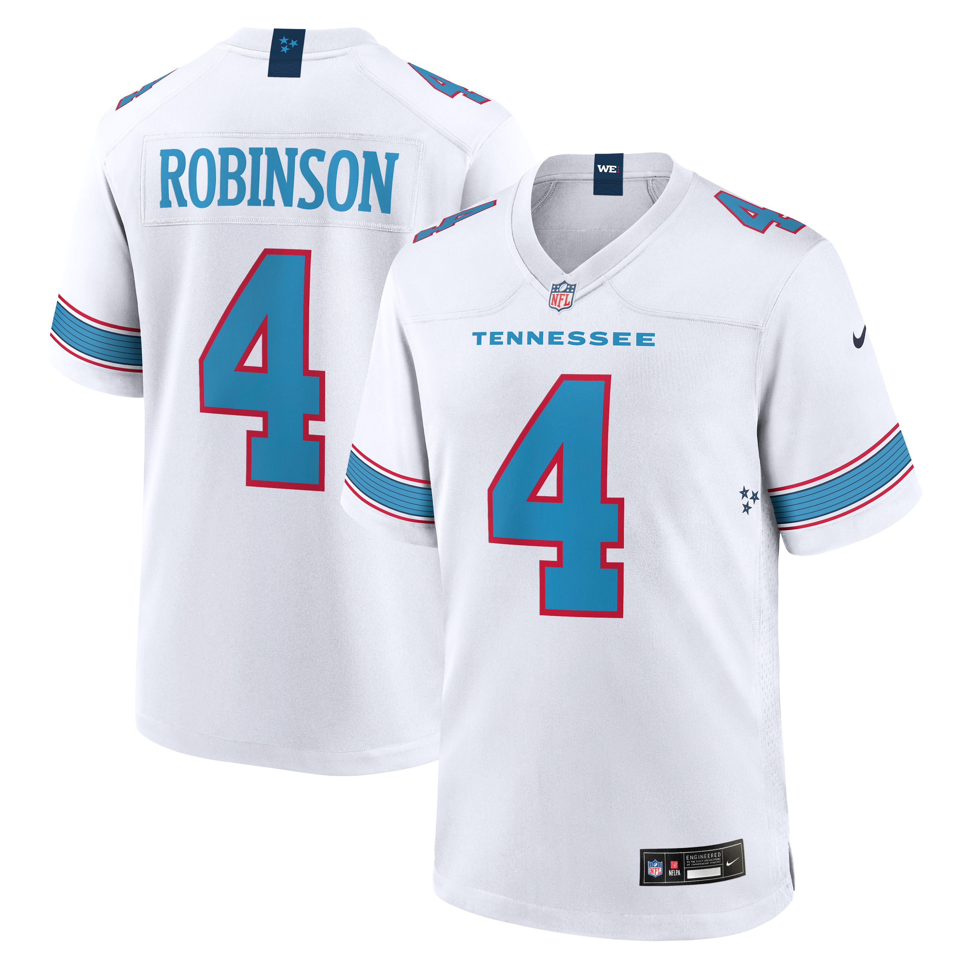 Men's Tennessee Titans Wandale Robinson Nike White Game Jersey