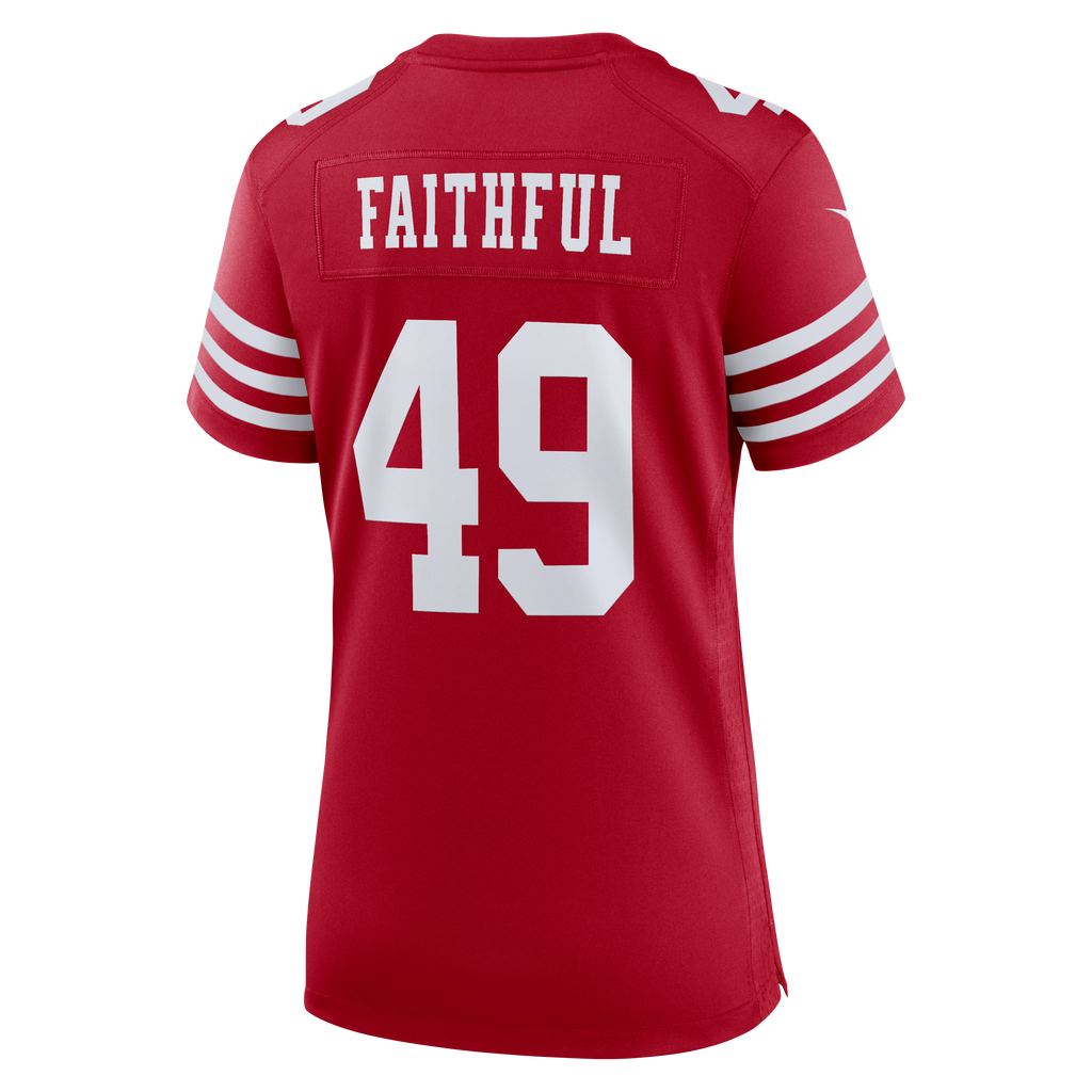 Women's San Francisco 49Ers The Faithful Nike Scarlet 80Th Anniversary Game Jersey