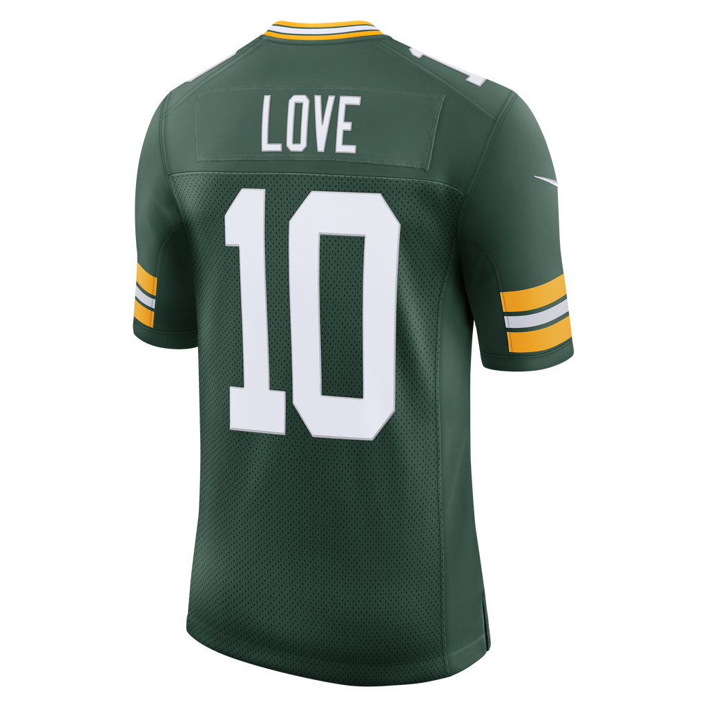 Men's Green Bay Packers Jordan Love Nike Green Vapor Untouchable Stitched Limited Jersey
