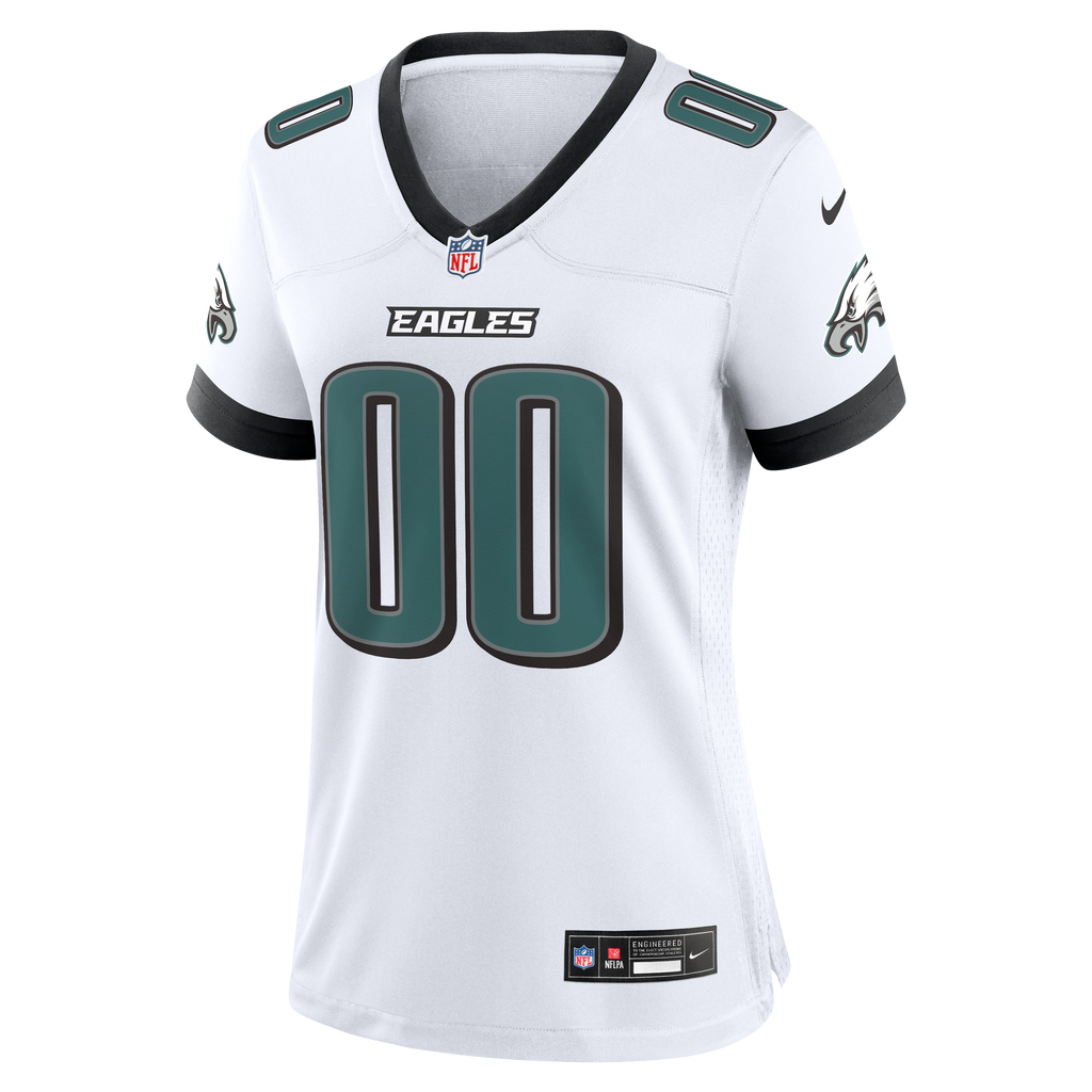 Women's Philadelphia Eagles Nike White Team Custom Game Jersey