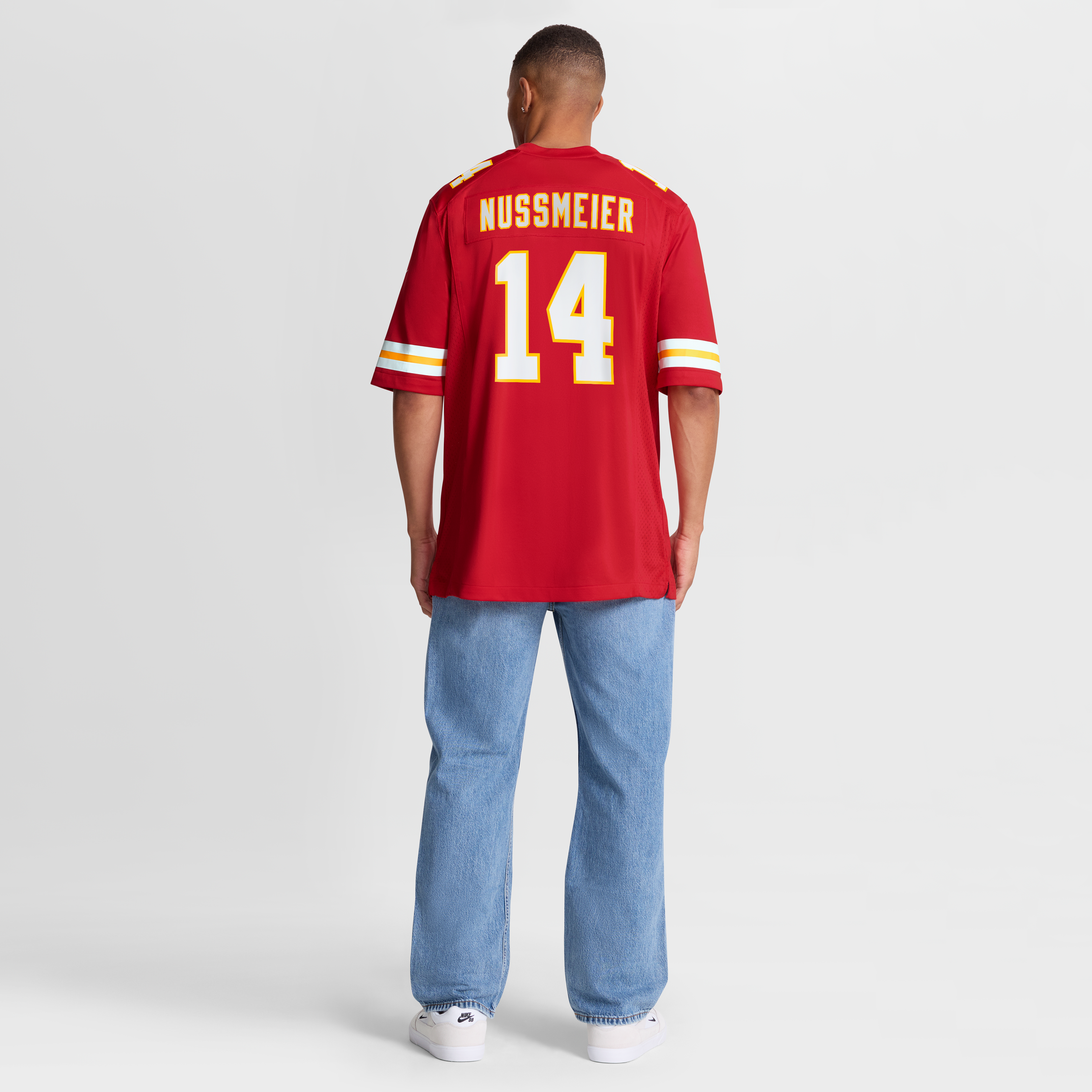 Men's Kansas City Chiefs Garrett Nussmeier Nike Red Game Jersey