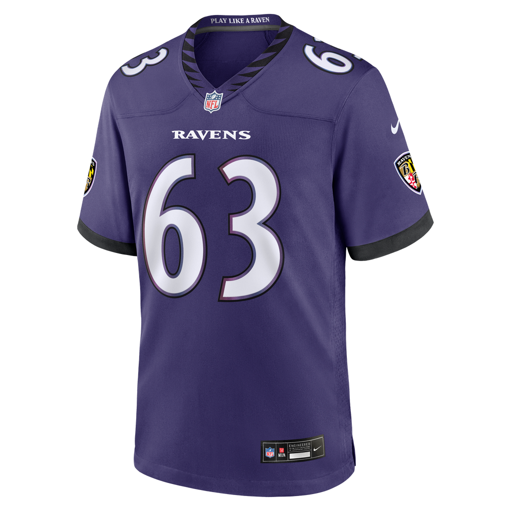 Men's Baltimore Ravens Danny Pinter Nike Purple Team Game Jersey