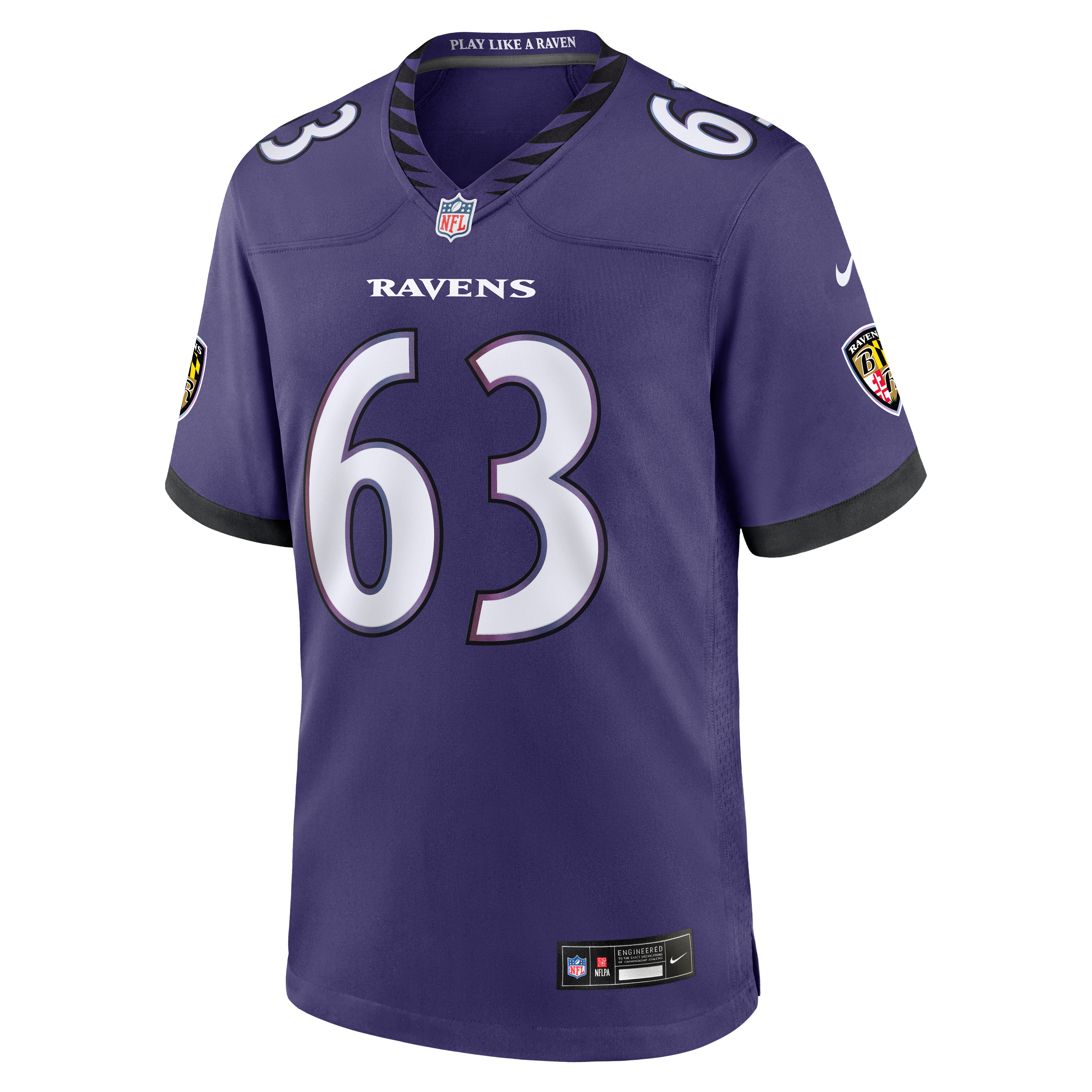 Men's Baltimore Ravens Danny Pinter Nike Purple Team Game Jersey