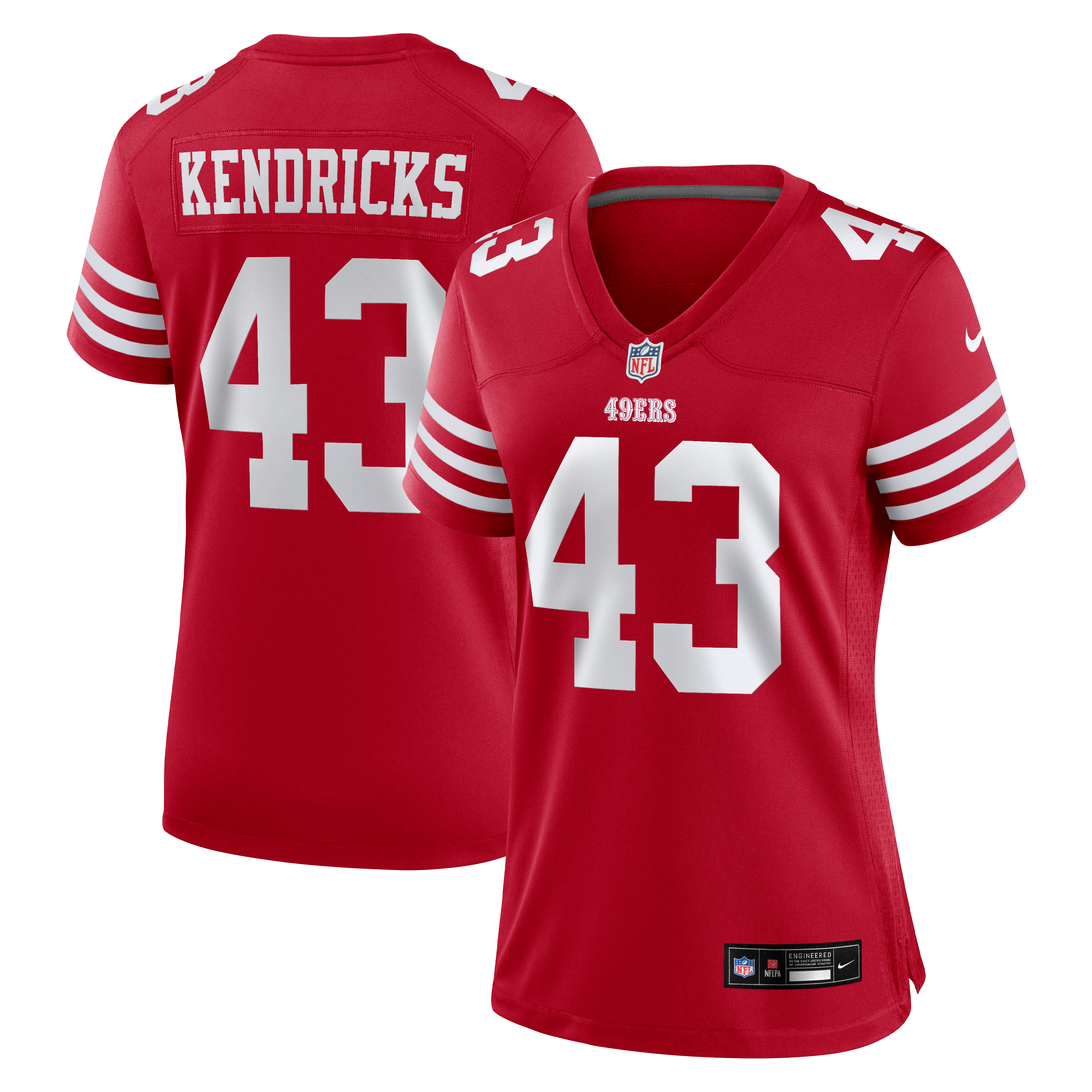 Women's San Francisco 49Ers Eric Kendricks Nike Scarlet Game Jersey