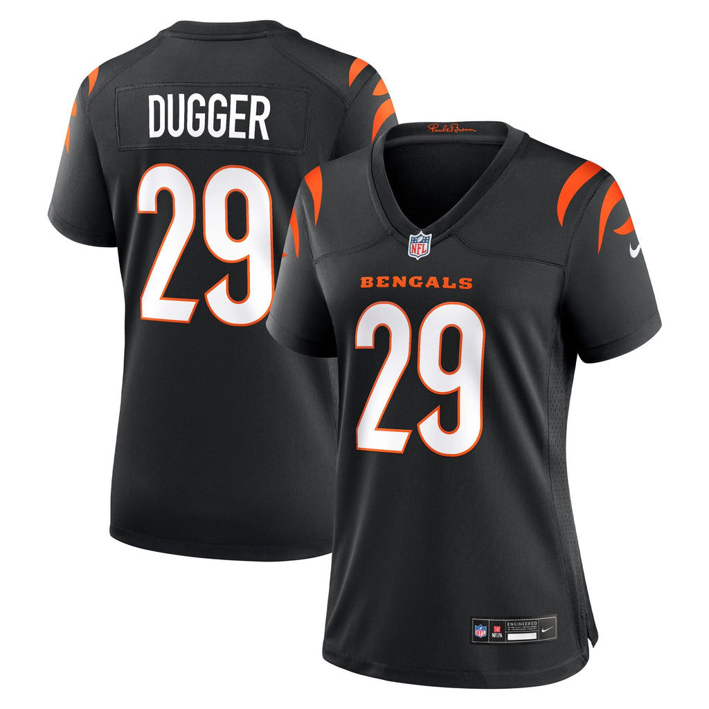 Women's Cincinnati Bengals Kyle Dugger Nike Black Team Game Jersey