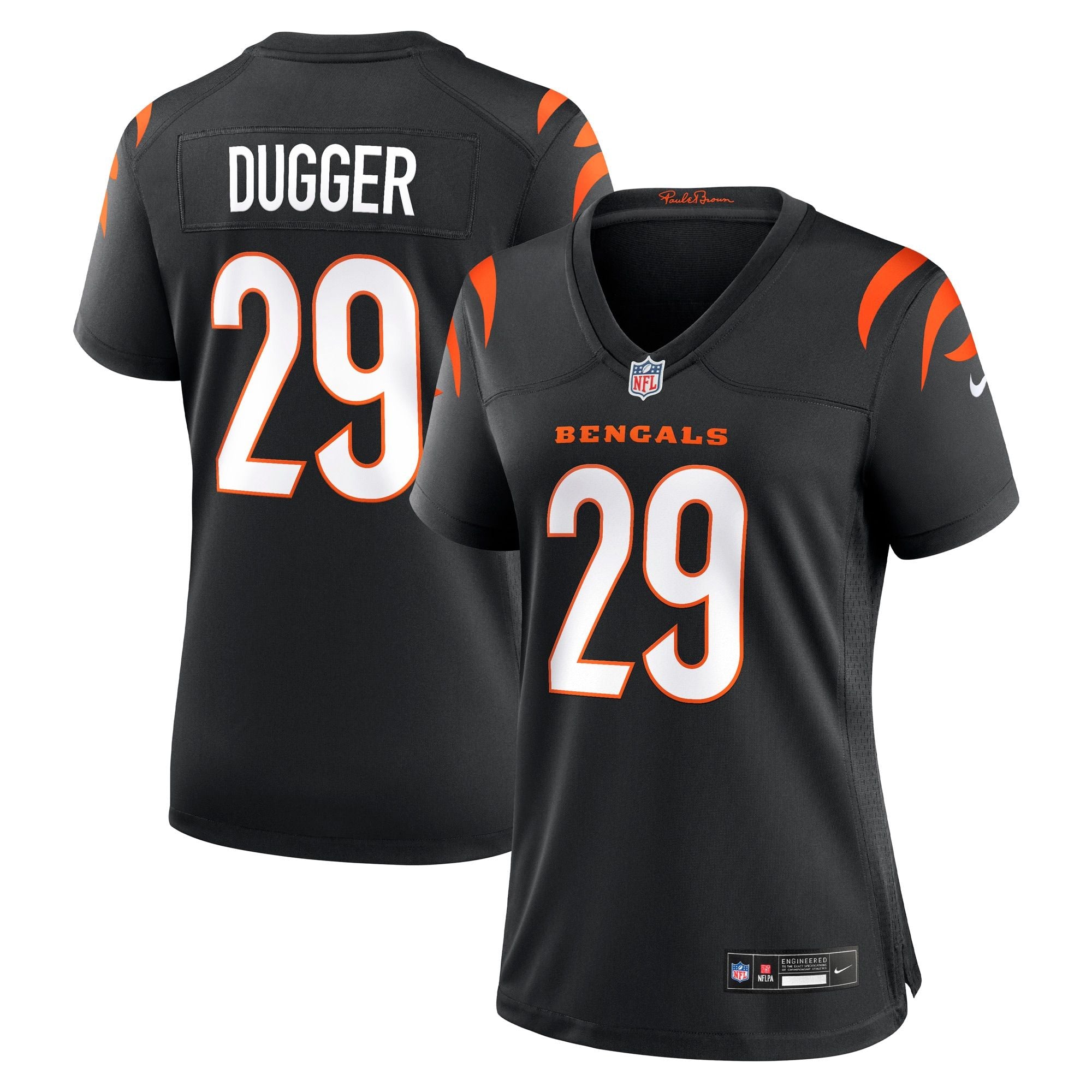 Women's Cincinnati Bengals Kyle Dugger Nike Black Team Game Jersey