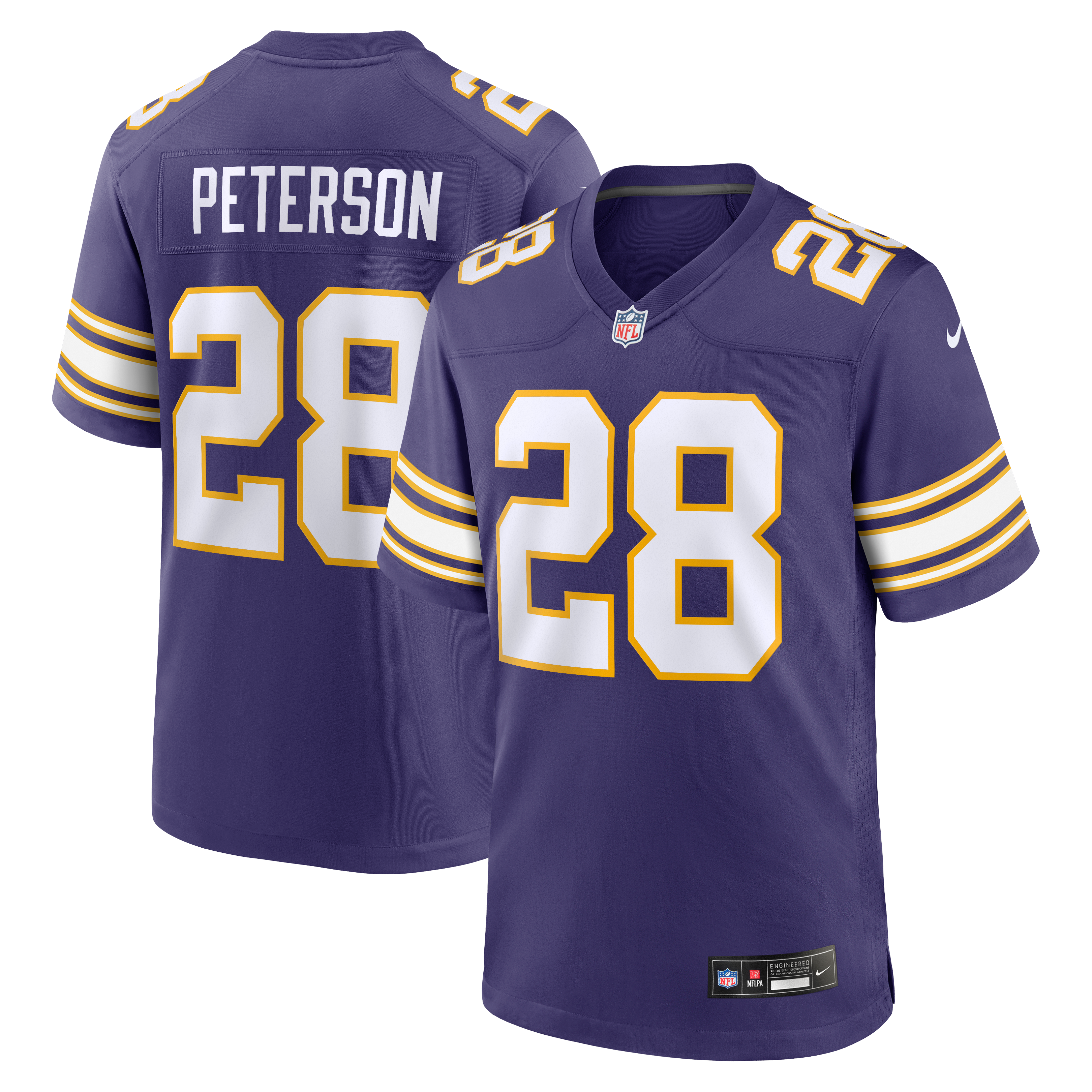 Men's Minnesota Vikings Adrian Peterson Nike Purple Alternate 2 Classic Retired Game Jersey
