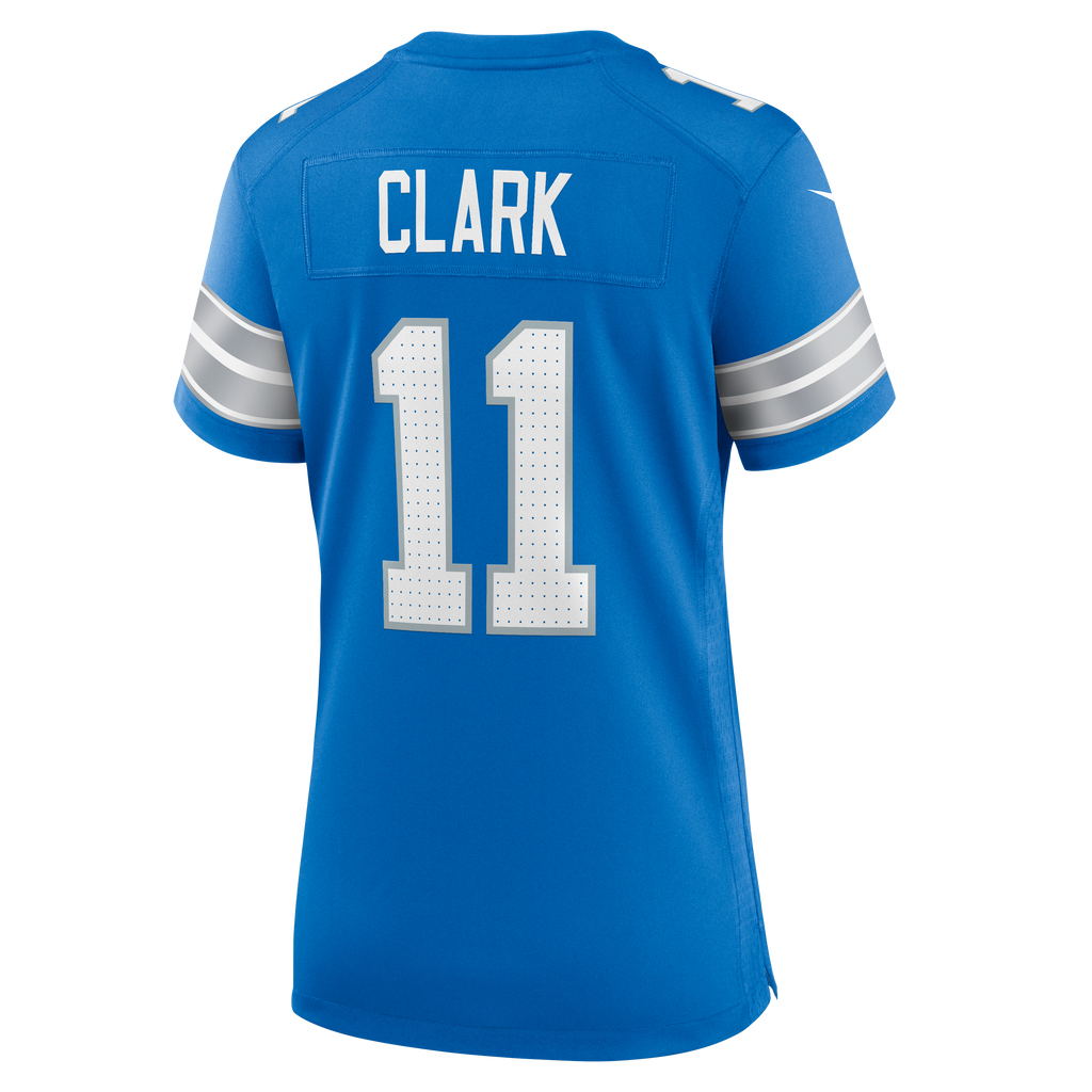 Women's Detroit Lions Damone Clark Nike Blue Team Game Jersey