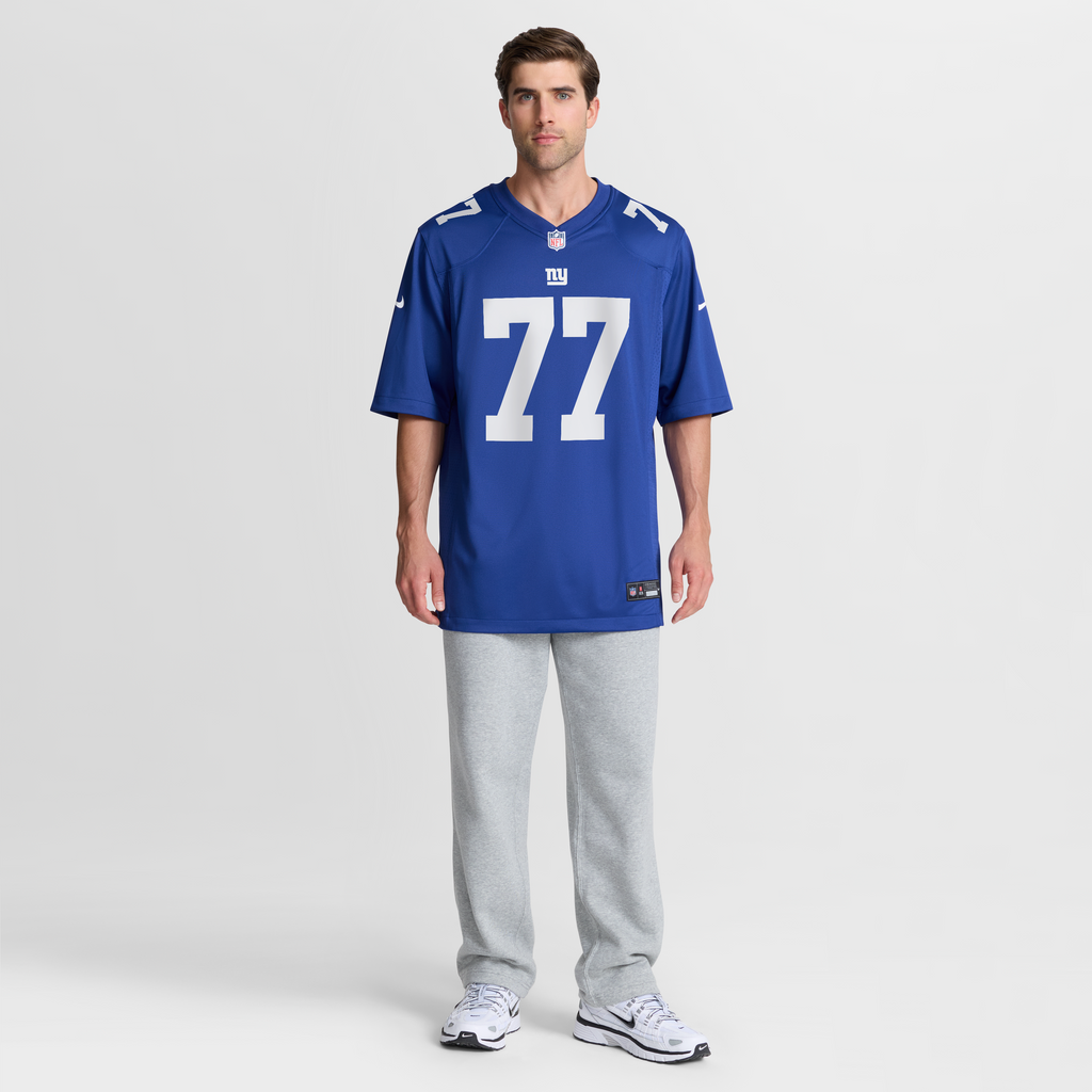 Men's New York Giants Daniel Faalele Nike Royal Team Game Jersey