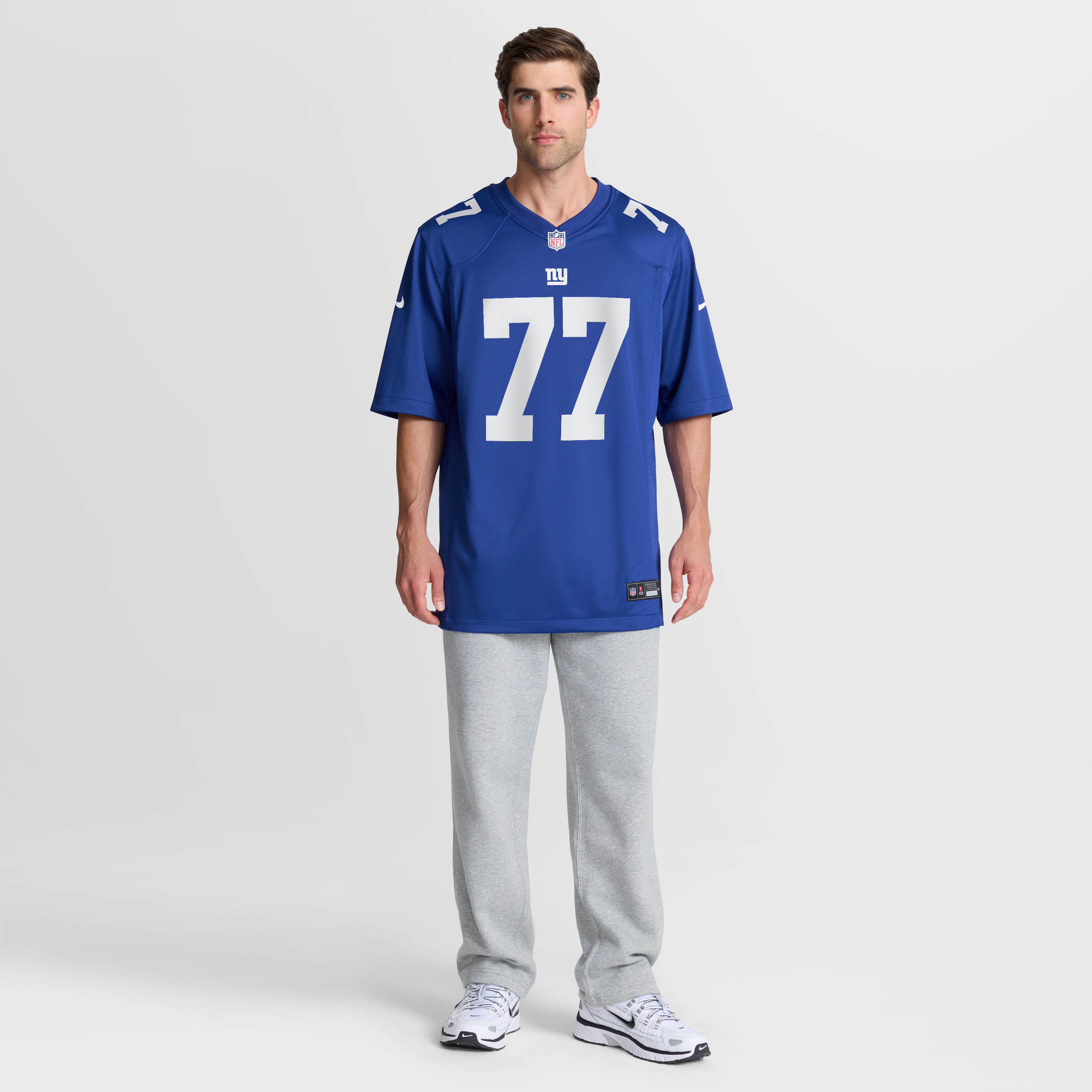 Men's New York Giants Daniel Faalele Nike Royal Team Game Jersey