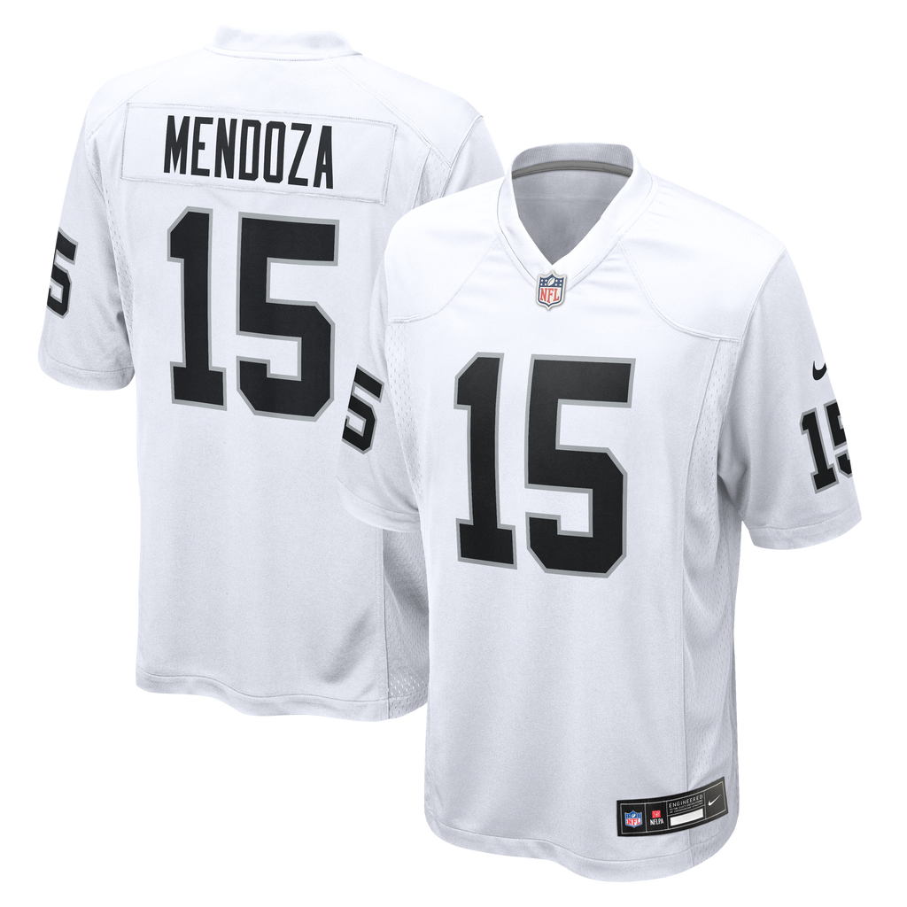 Men's Las Vegas Raiders Fernando Mendoza Nike White Game Player Jersey