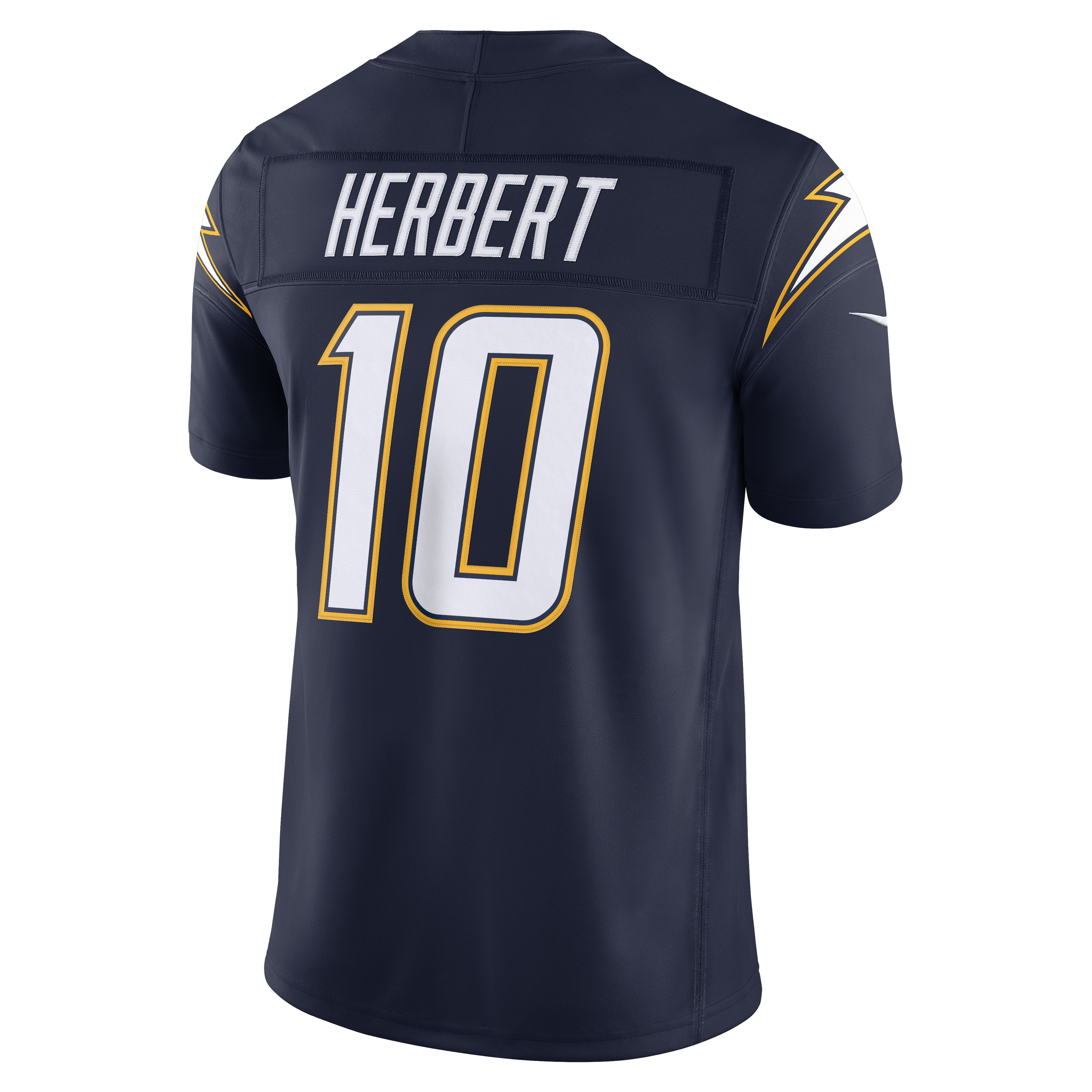 Men's Los Angeles Chargers Justin Herbert Nike Navy Alternate Super Chargers Vapor Fuse Stitched Limited Jersey