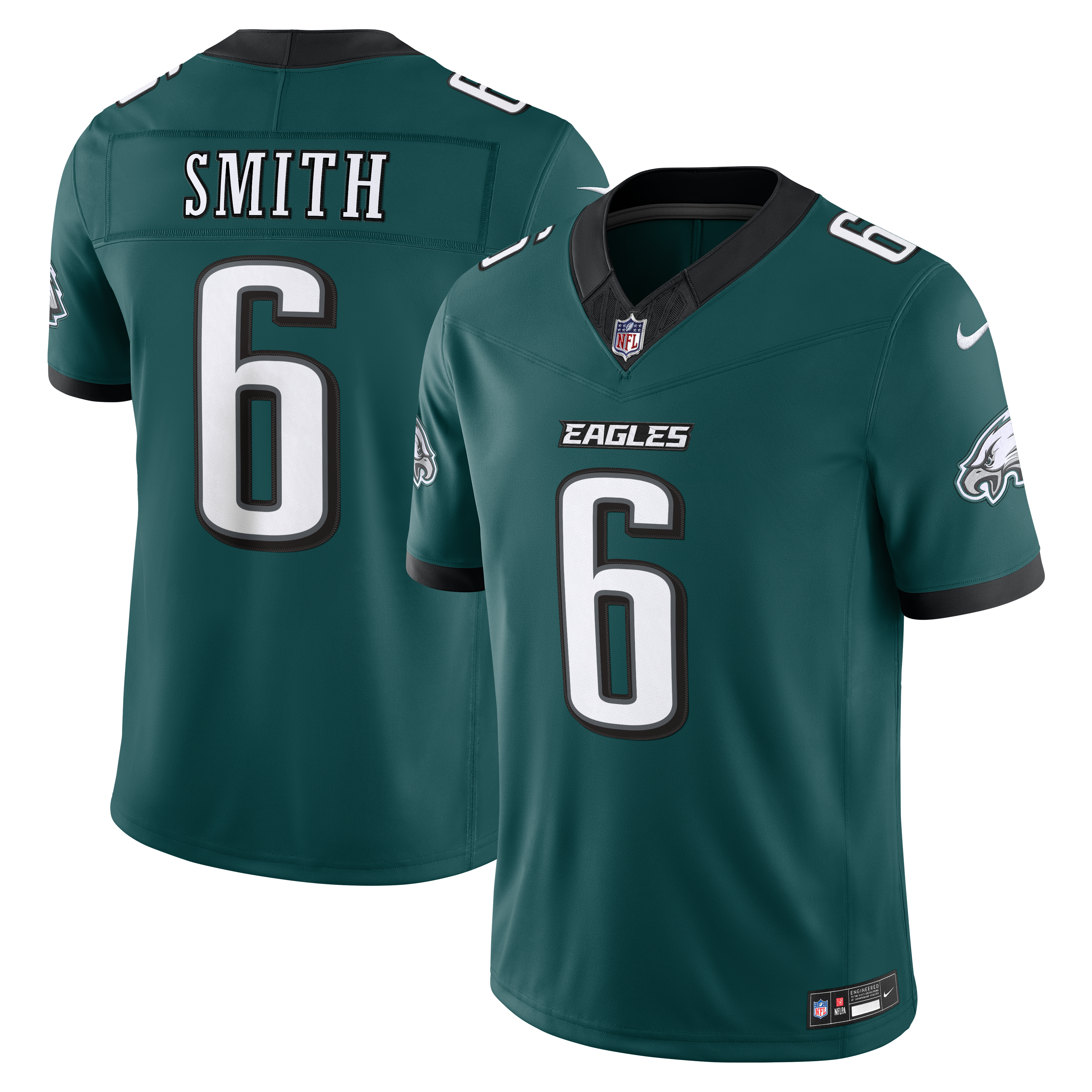 Men's Philadelphia Eagles Devonta Smith Nike Midnight Green Team Vapor Fuse Stitched Limited Jersey