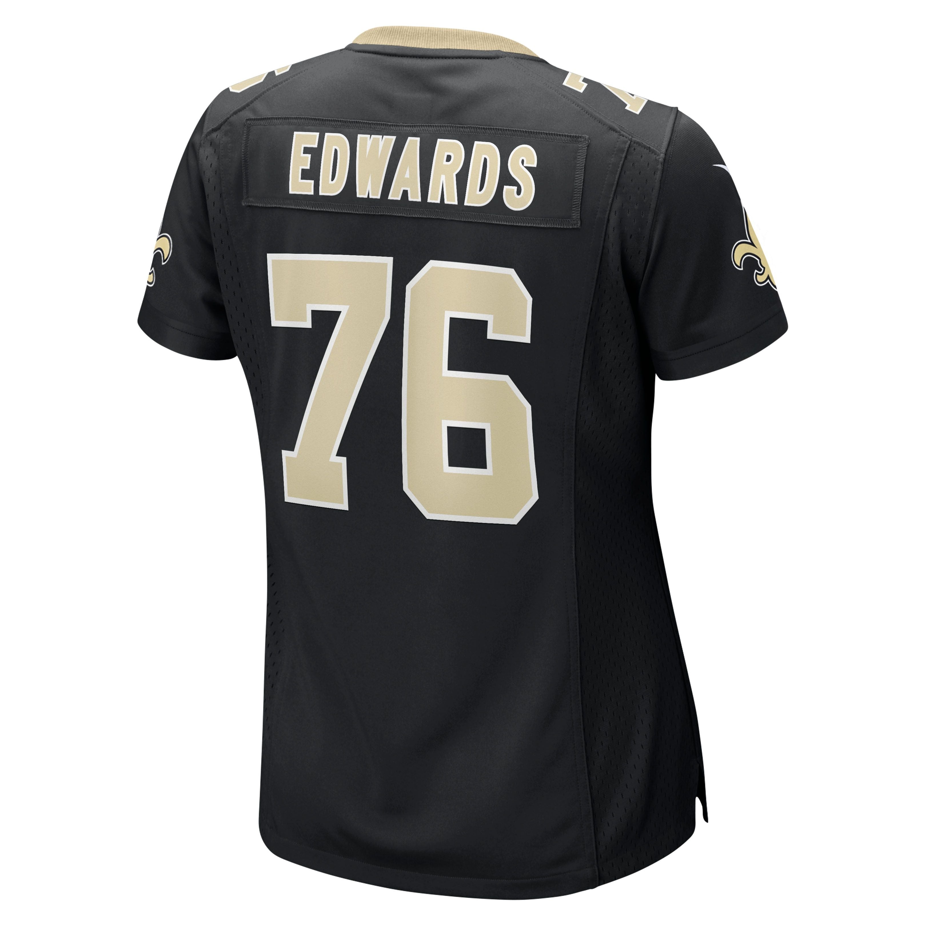 Women's New Orleans Saints David Edwards Nike Black Team Game Jersey