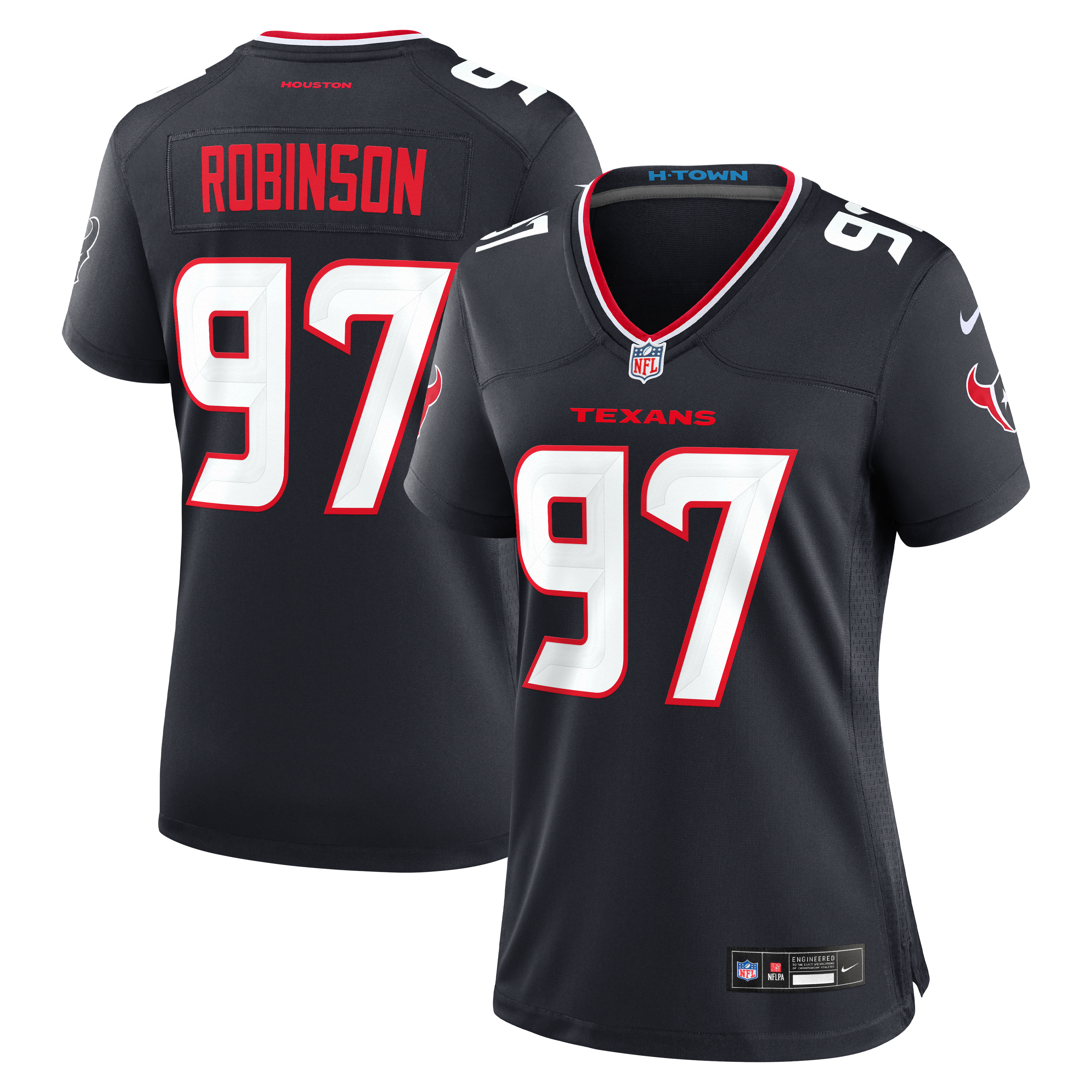 Women's Houston Texans Dominique Robinson Nike Navy Team Game Jersey