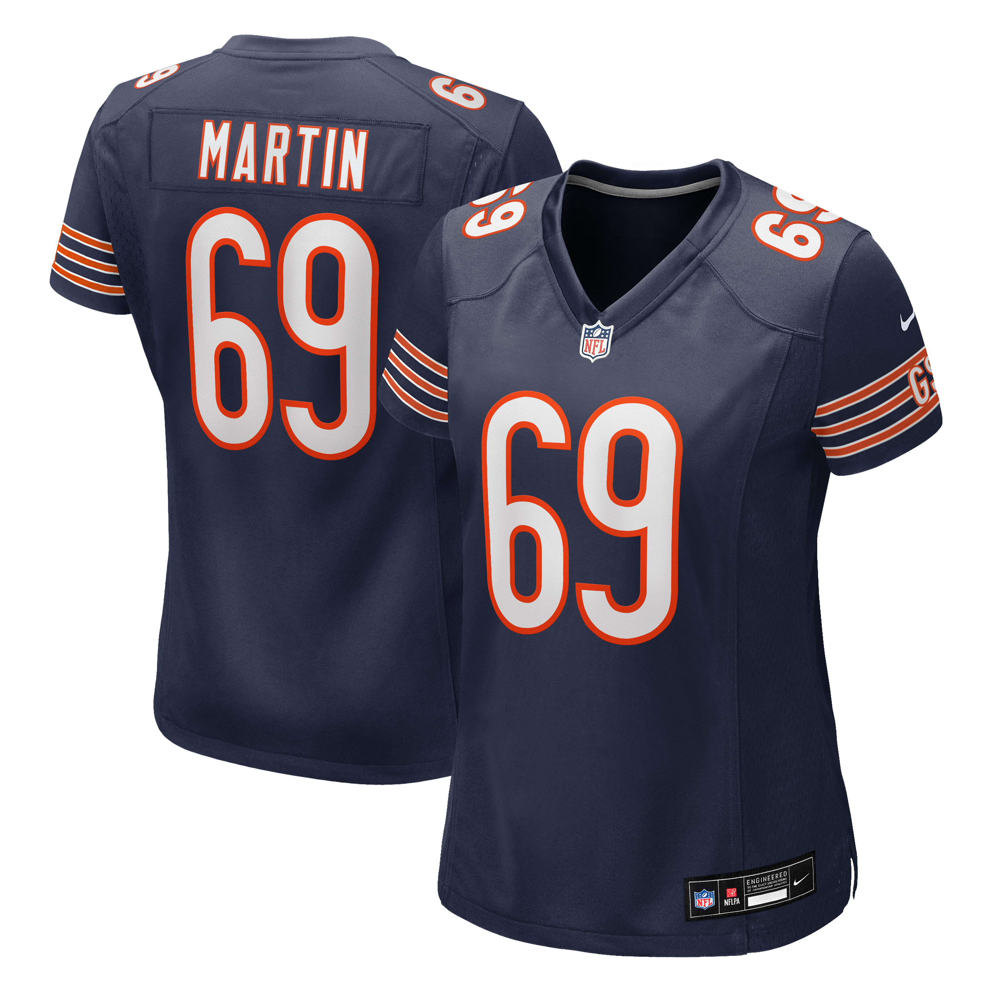 Women's Chicago Bears Jeremiah Martin Nike Navy Team Game Jersey