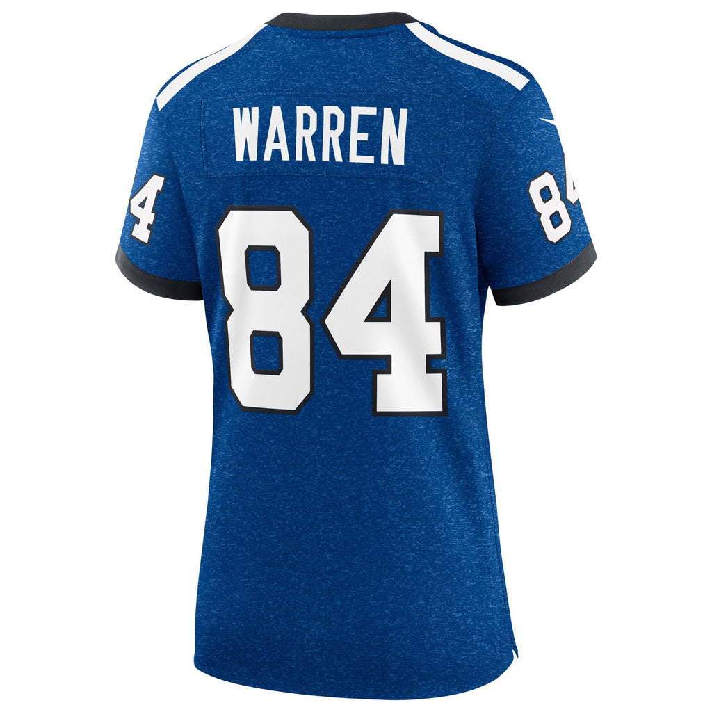 Women's Indianapolis Colts Tyler Warren Nike Heather Royal Alternate 2 Indiana Nights Game Jersey