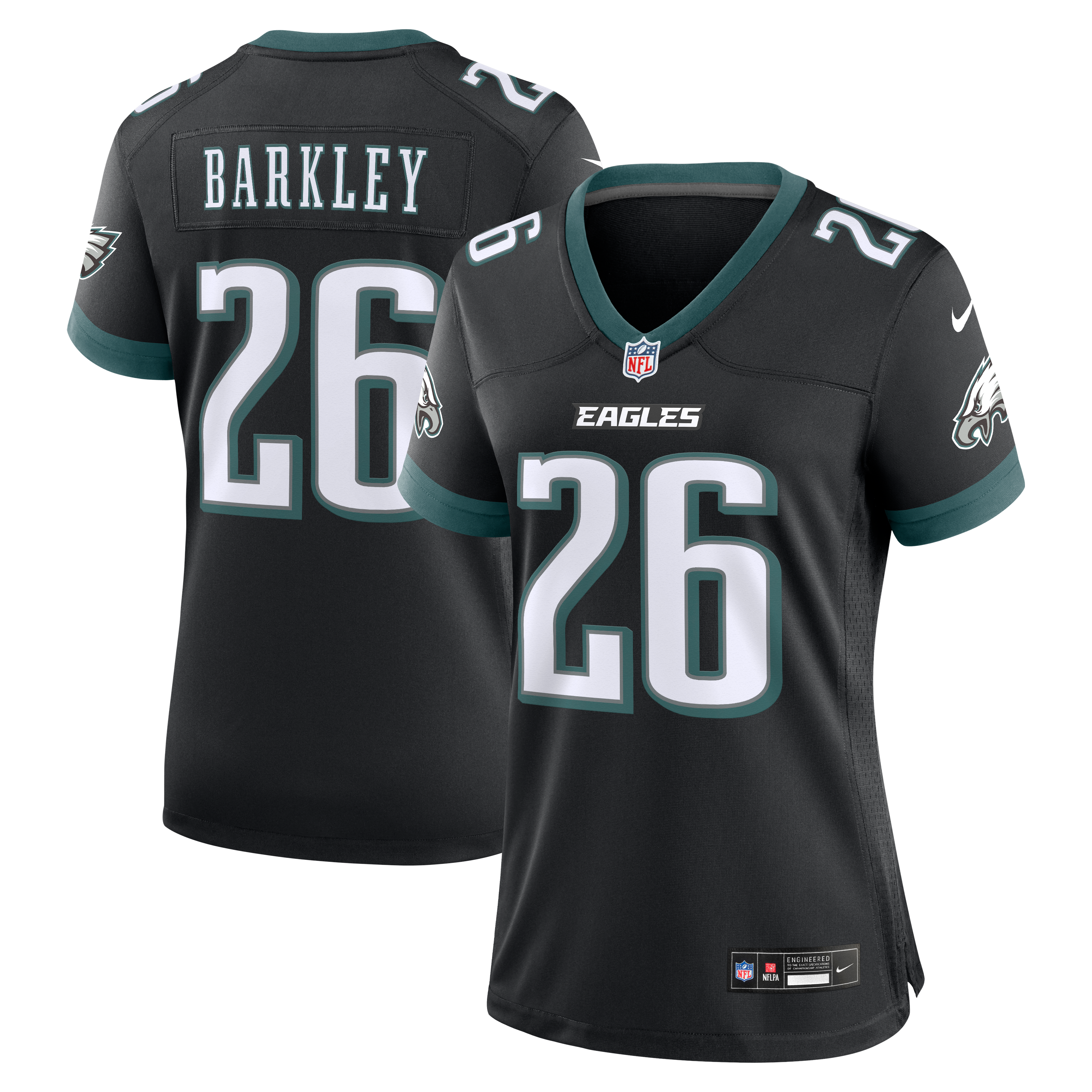 Women's Philadelphia Eagles Saquon Barkley Nike Black Alternate Game Jersey
