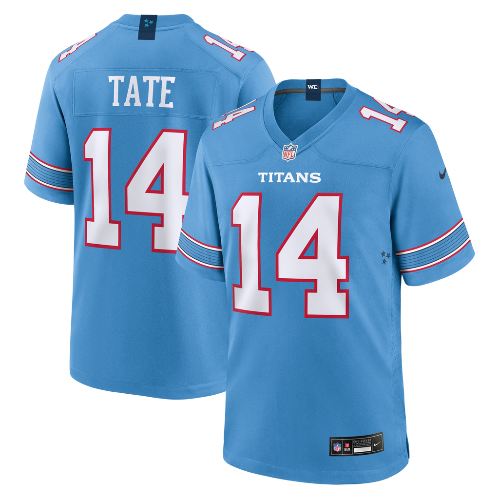 Men's Tennessee Titans Carnell Tate Nike Light Blue 2026 Nfl Draft First Round Pick No 4 Team Game Jersey
