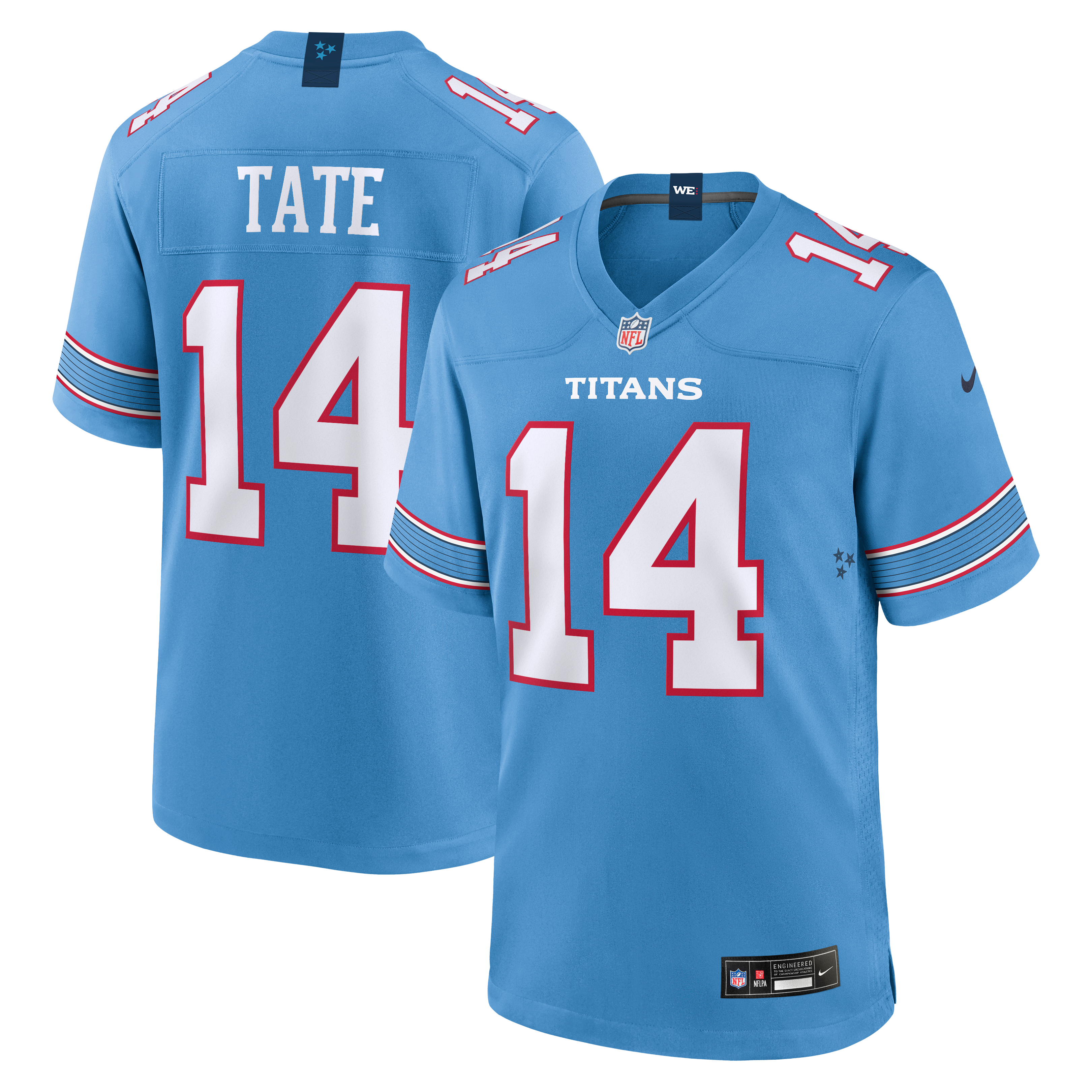 Men's Tennessee Titans Carnell Tate Nike Light Blue 2026 Nfl Draft First Round Pick No 4 Team Game Jersey