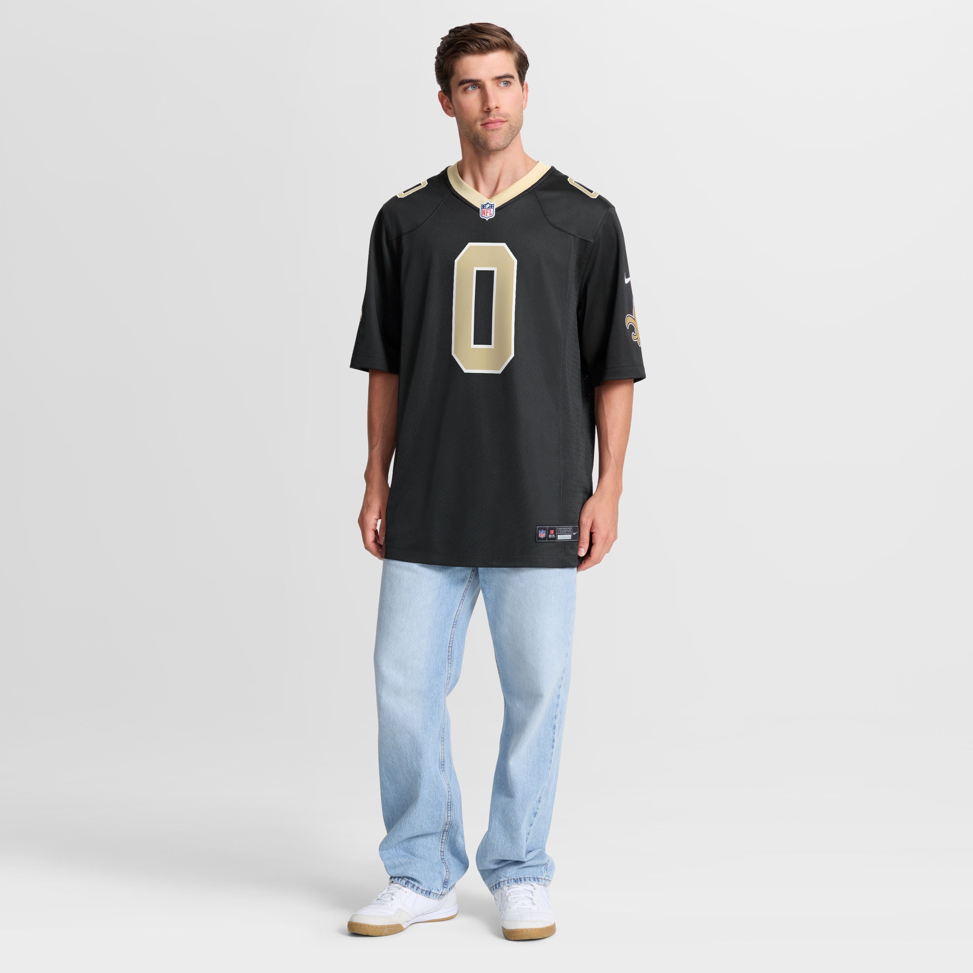 Men's New Orleans Saints Jordyn Tyson Nike Black 2026 Nfl Draft First Round Pick No 8 Team Game Jersey