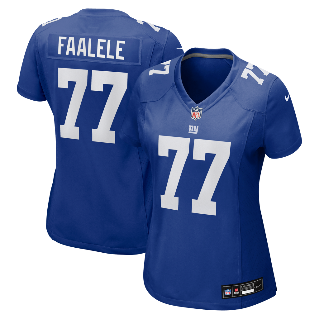 Women's New York Giants Daniel Faalele Nike Royal Team Game Jersey