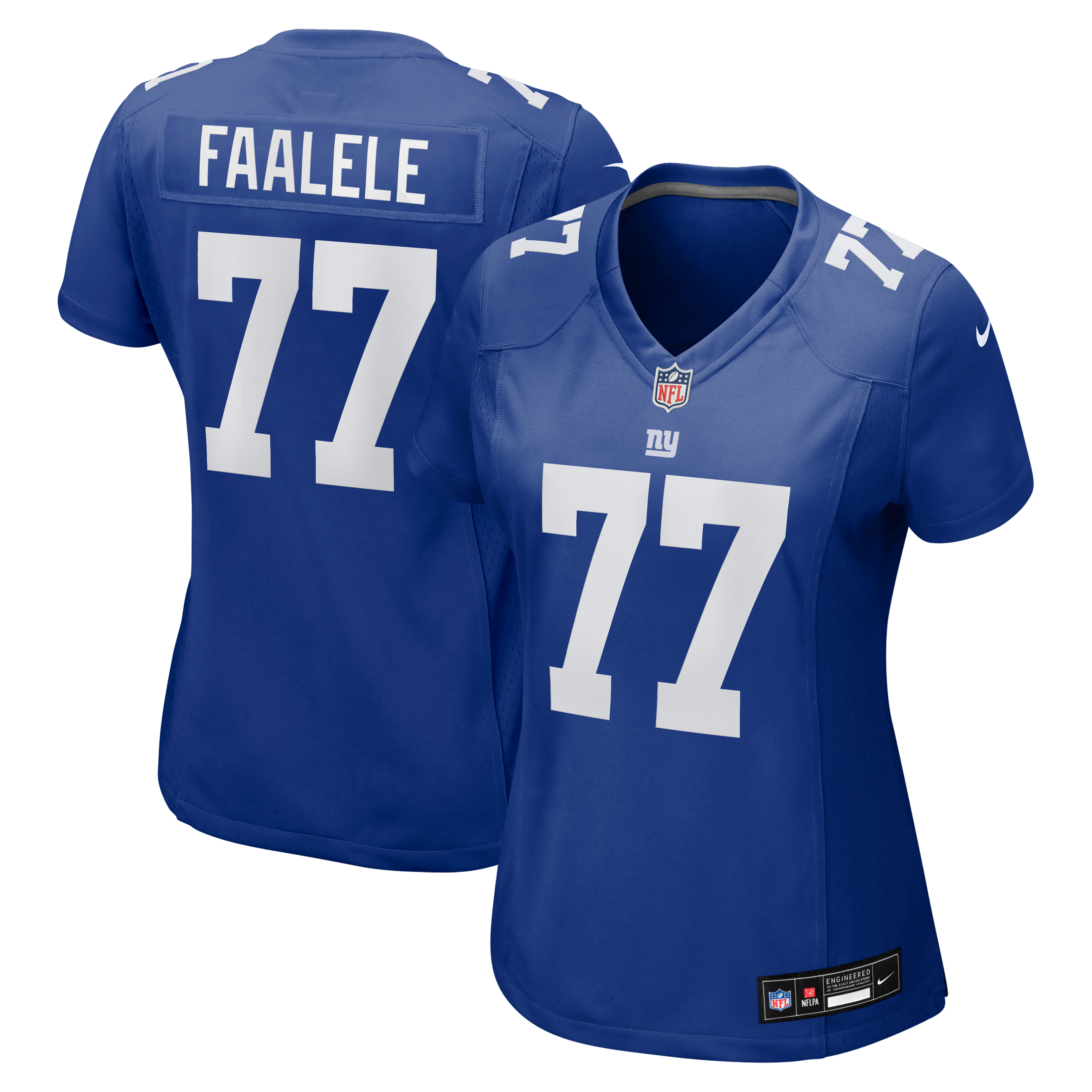 Women's New York Giants Daniel Faalele Nike Royal Team Game Jersey