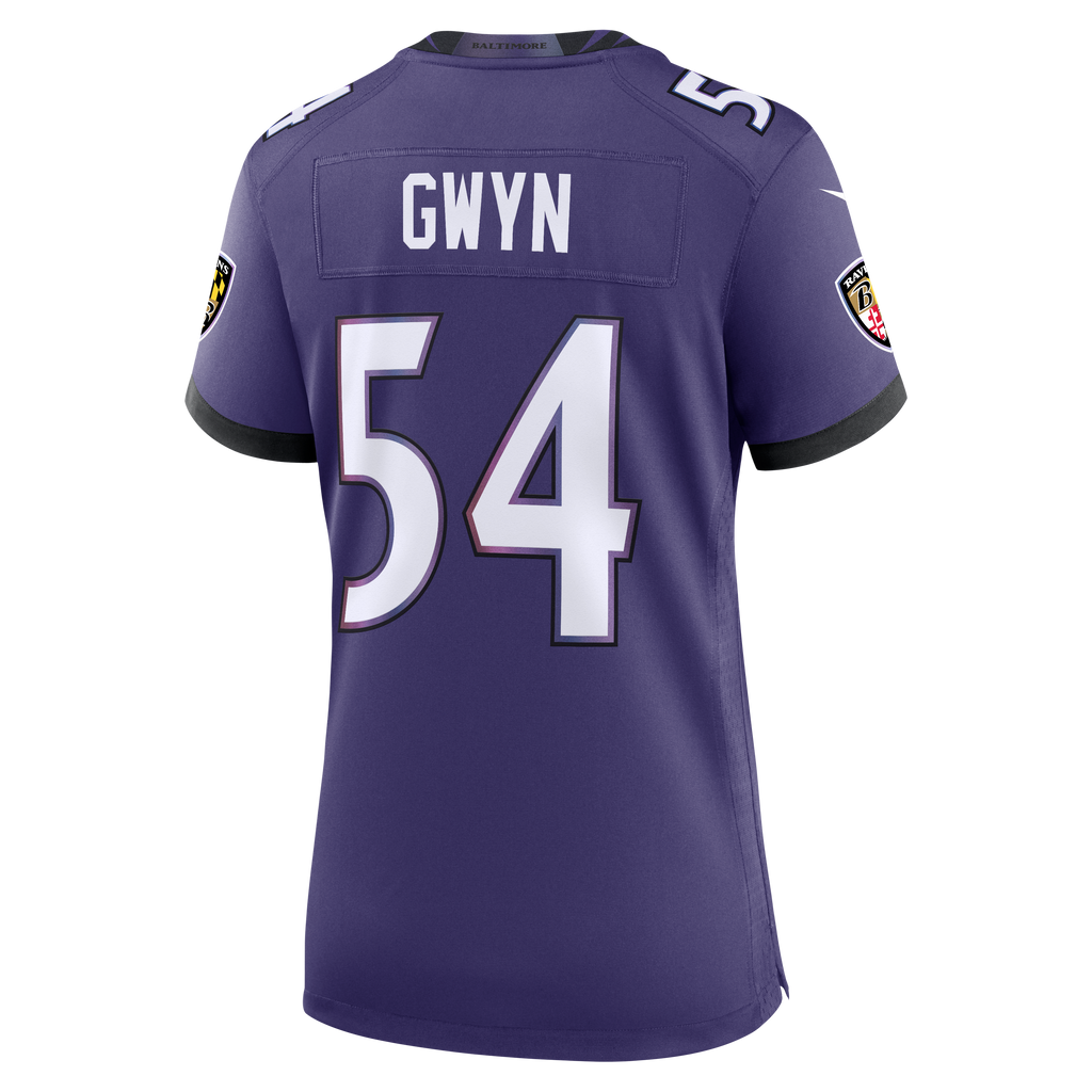 Women's Baltimore Ravens Jovaughn Gwyn Nike Purple Team Game Jersey