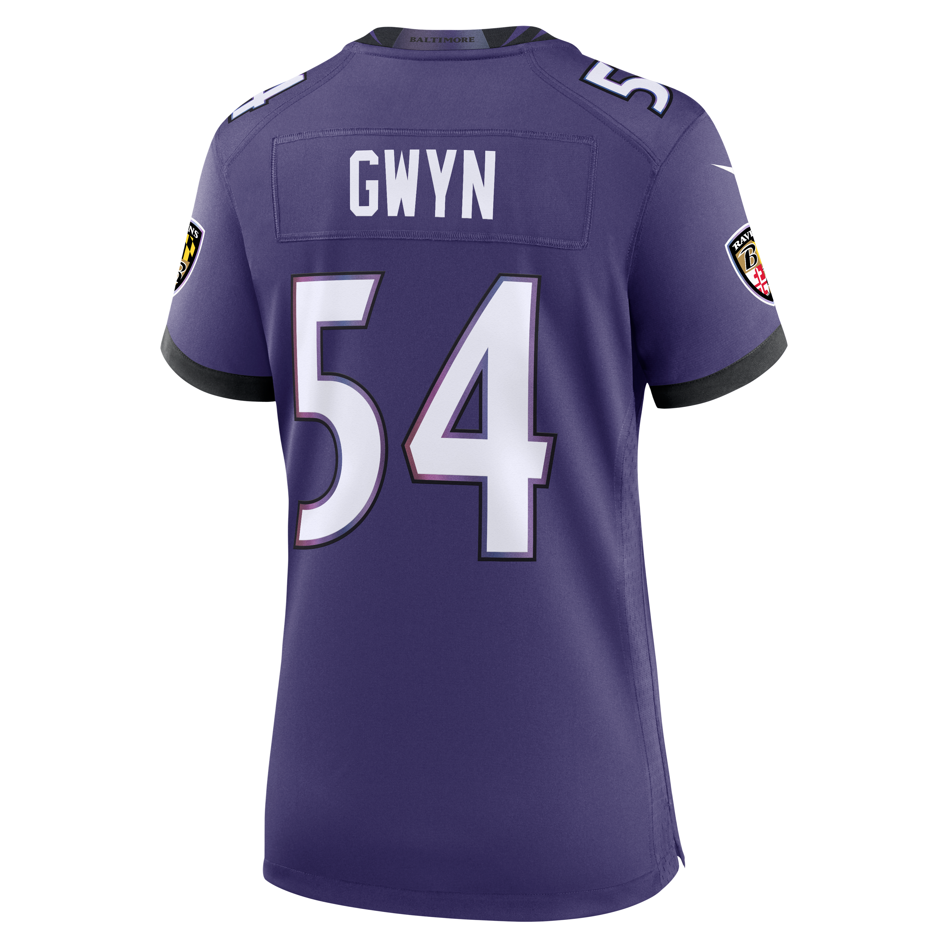 Women's Baltimore Ravens Jovaughn Gwyn Nike Purple Team Game Jersey