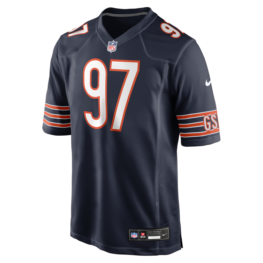 Men's Chicago Bears James Lynch Nike Navy Team Game Jersey