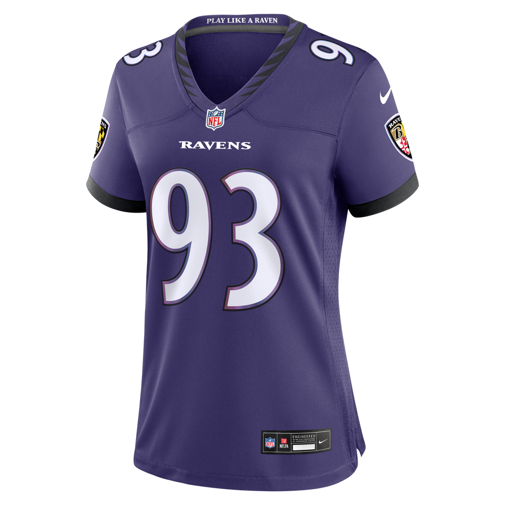 Women's Baltimore Ravens Calais Campbell Nike Purple Team Game Jersey