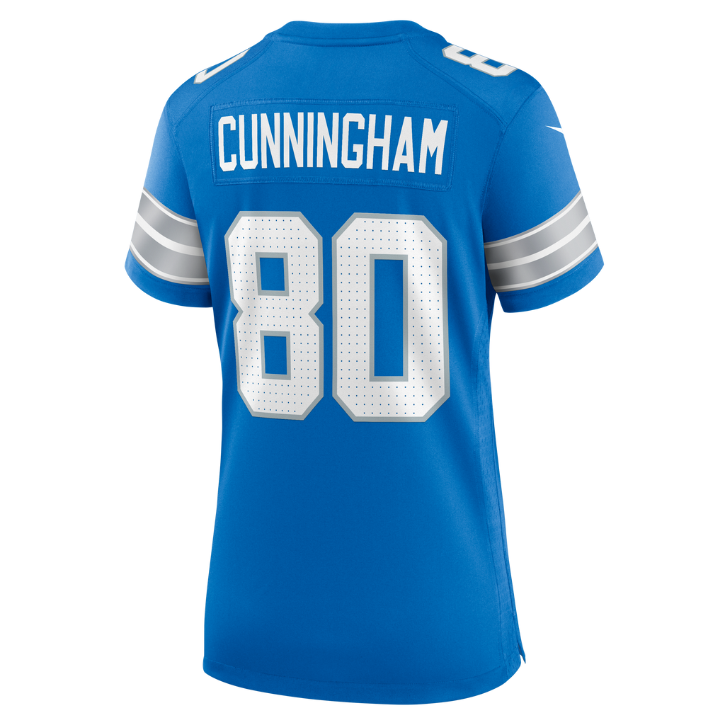 Women's Detroit Lions Malik Cunningham Nike Blue Team Game Jersey