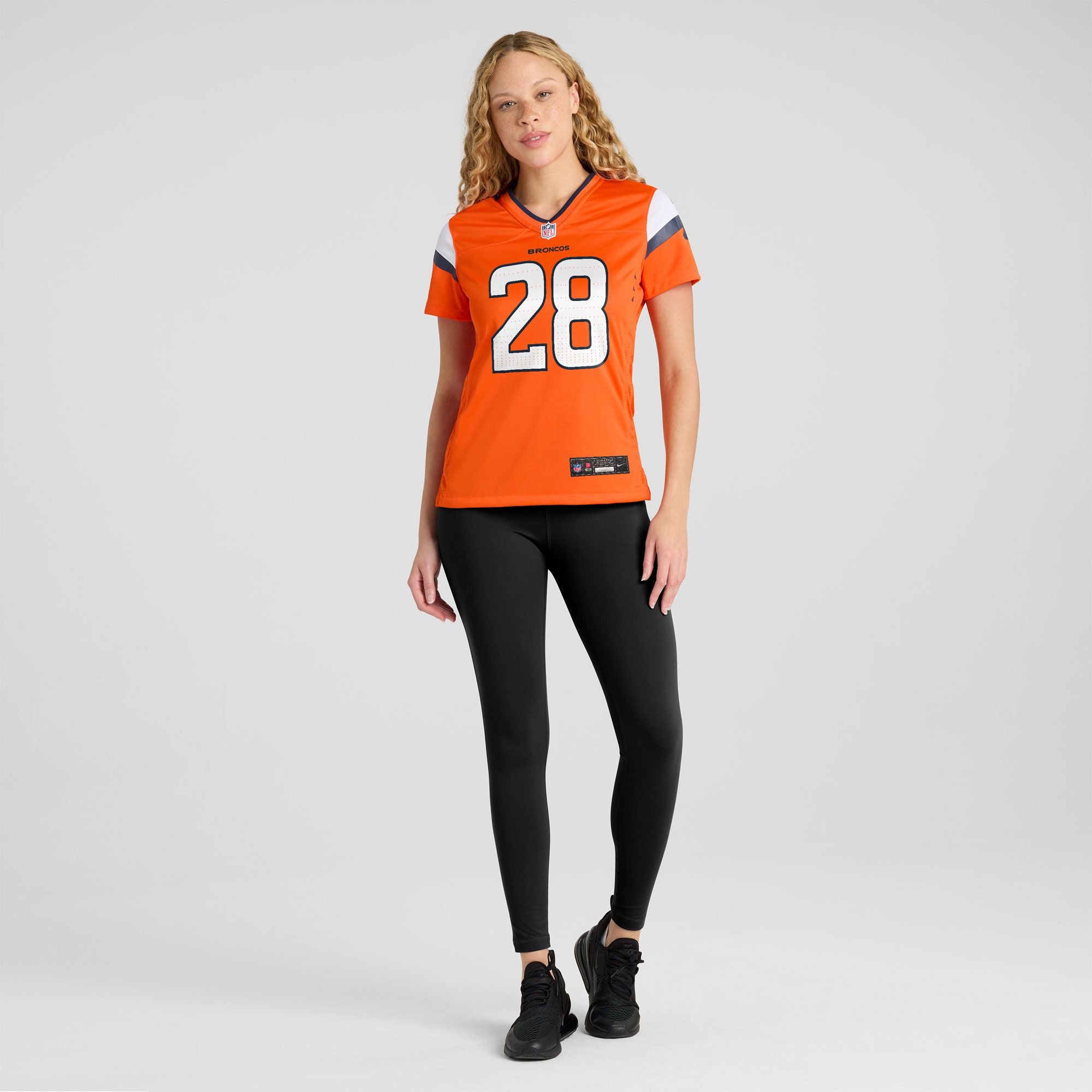 Women's Denver Broncos Tyler Badie Nike Orange Team Game Jersey