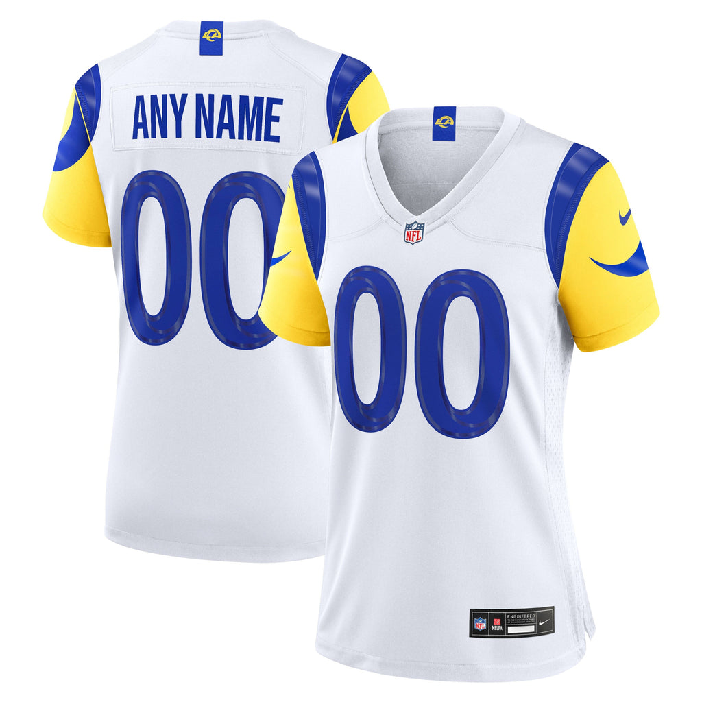 Women's Los Angeles Rams Nike White Custom Game Jersey