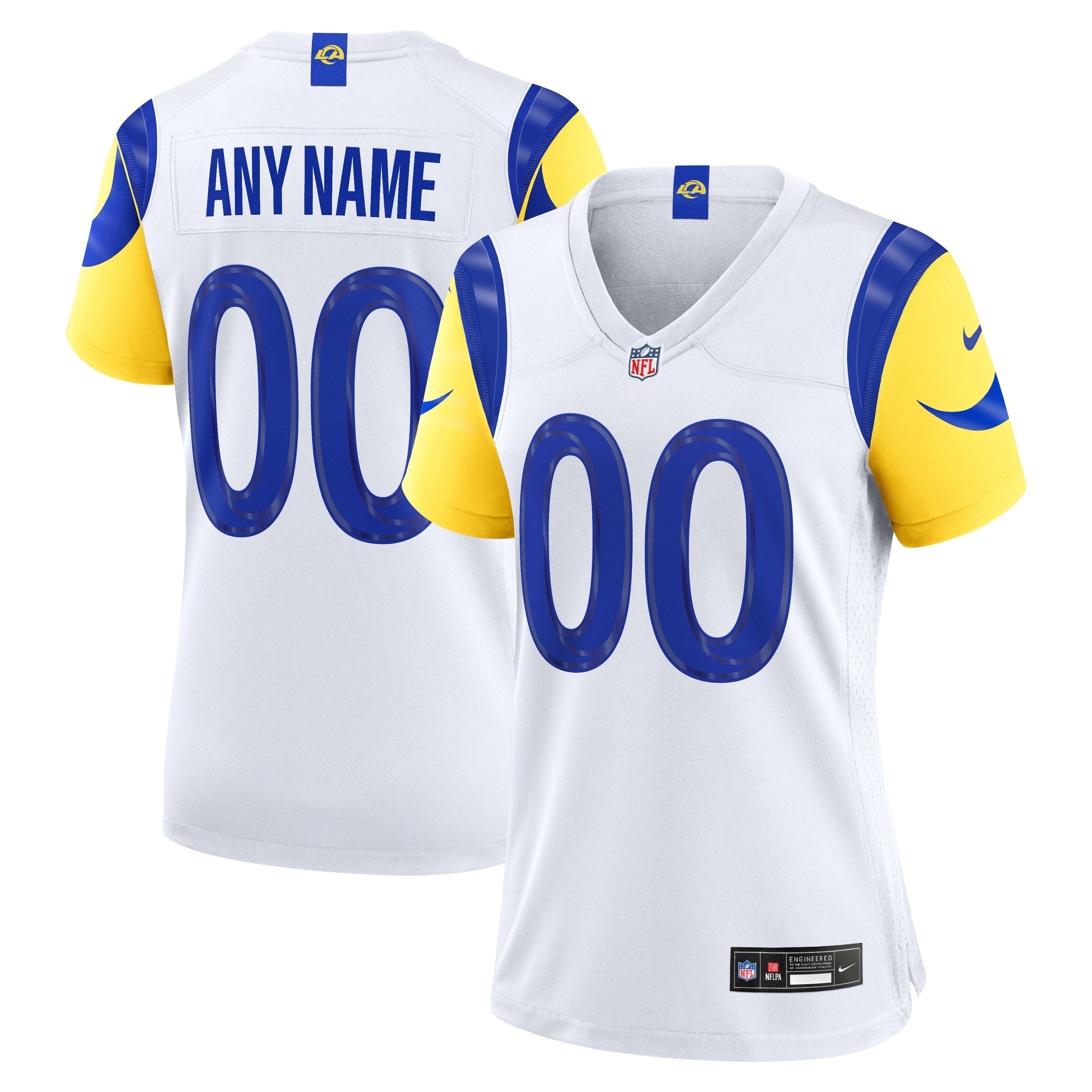 Women's Los Angeles Rams Nike White Custom Game Jersey