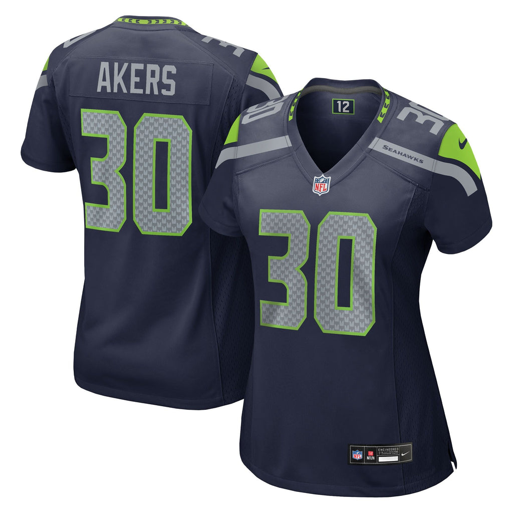 Women's Seattle Seahawks Cam Akers Nike College Navy Team Game Jersey
