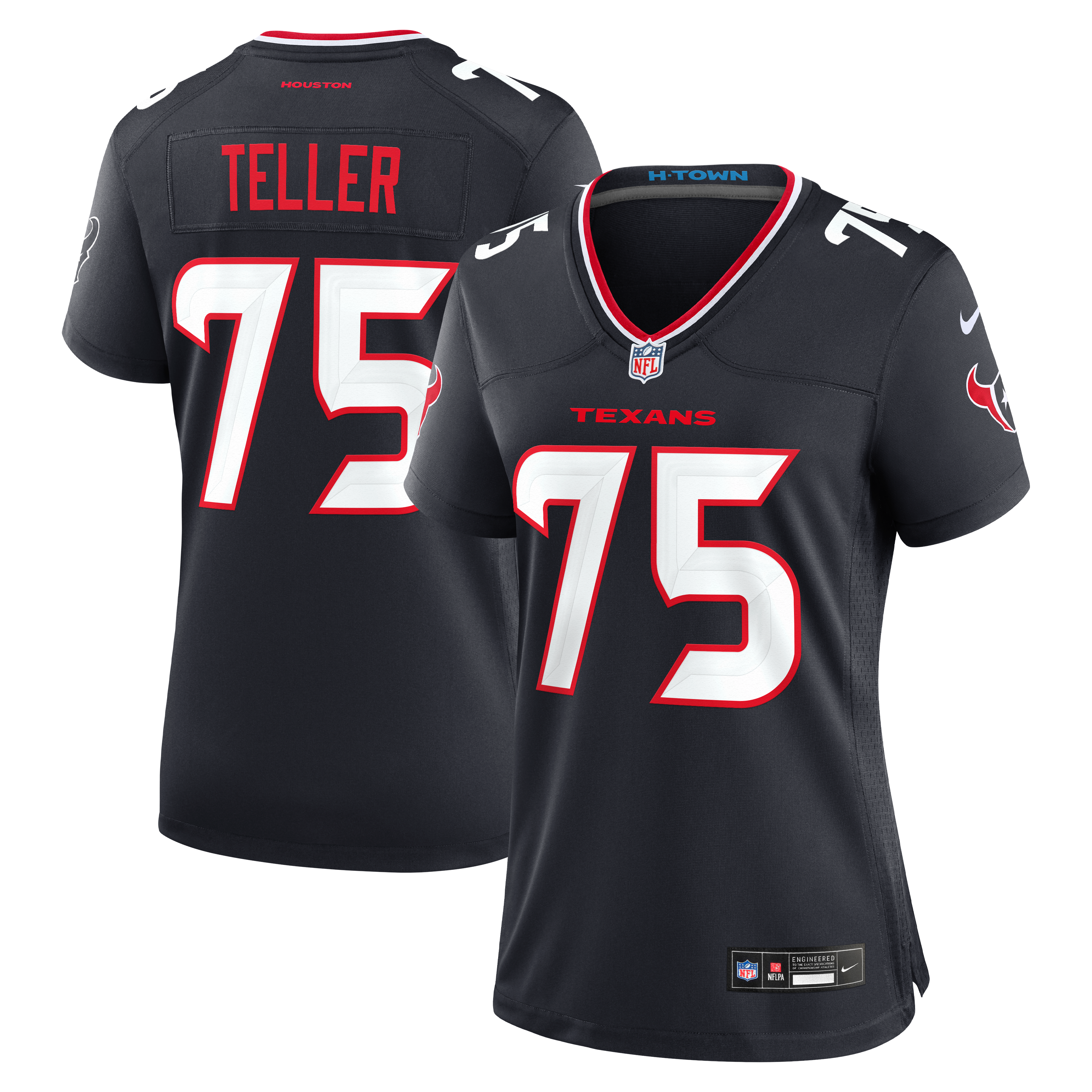 Women's Houston Texans Wyatt Teller Nike Navy Team Game Jersey