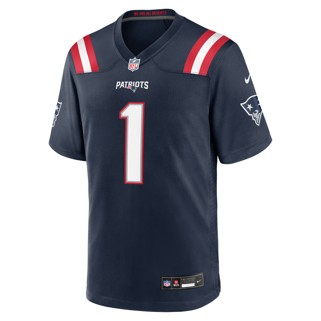 Men's New England Patriots Aj Brown Nike Navy Team Game Jersey