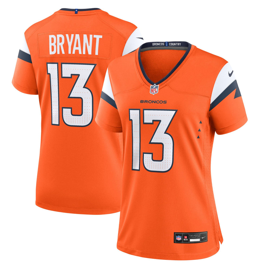 Women's Denver Broncos Pat Bryant Nike Orange Team Game Jersey