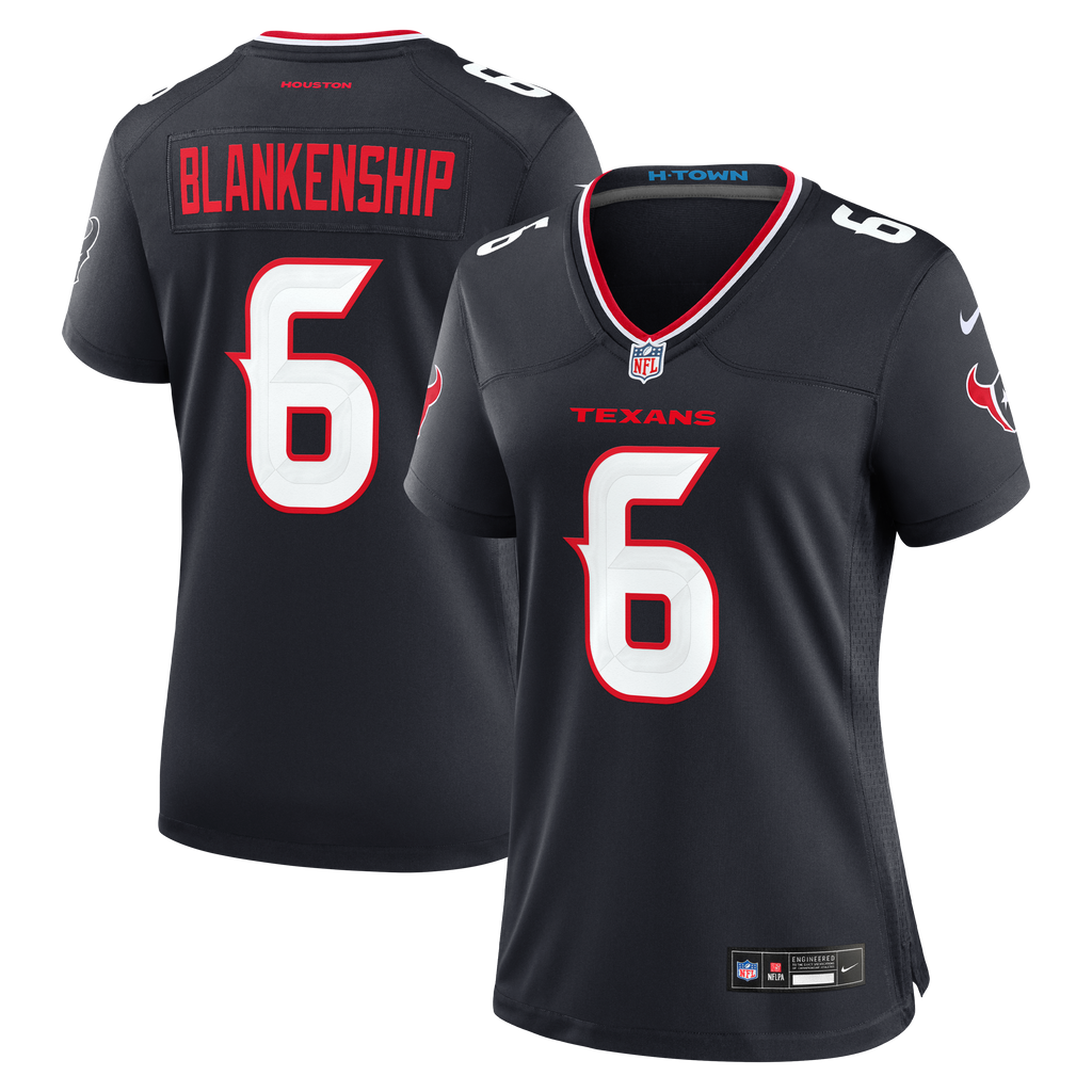 Women's Houston Texans Reed Blankenship Nike Navy Team Game Jersey