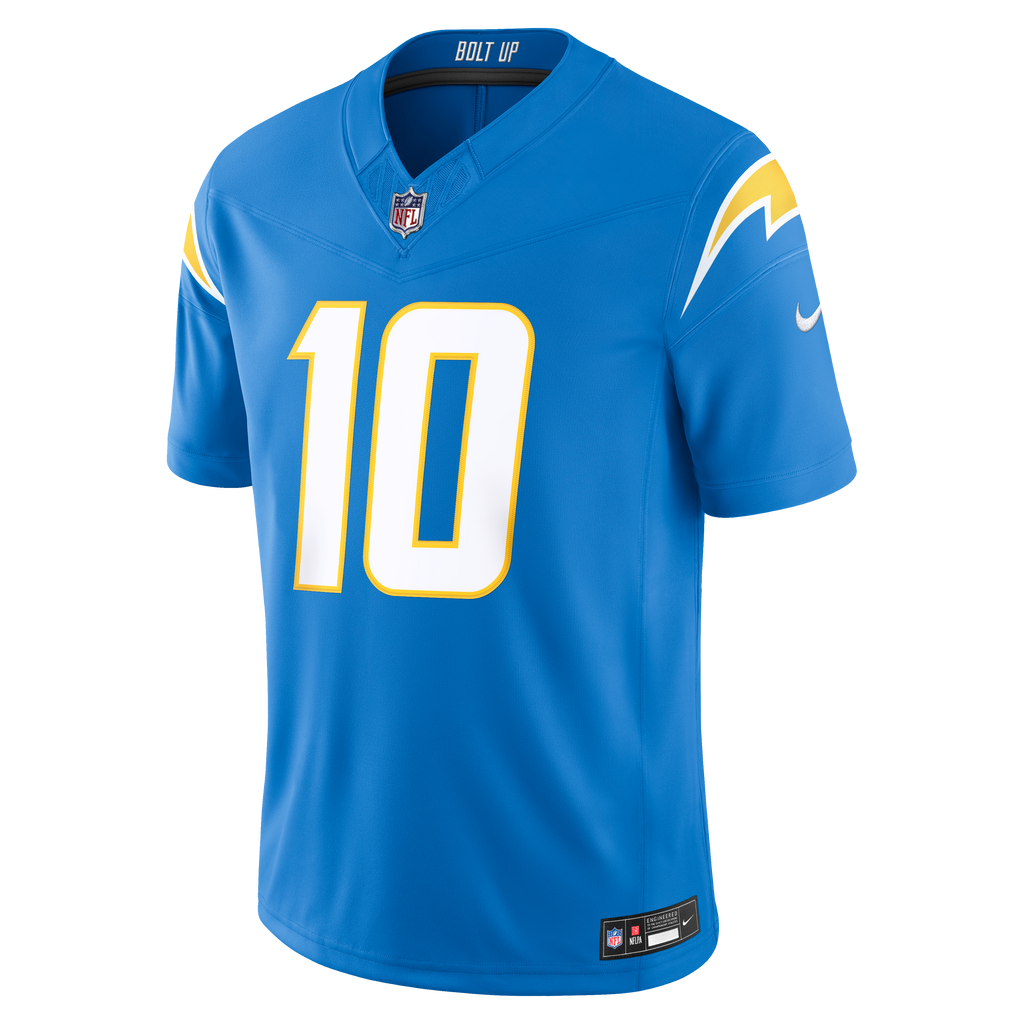 Men's Los Angeles Chargers Justin Herbert Nike Powder Blue Team Vapor Fuse Stitched Limited Jersey