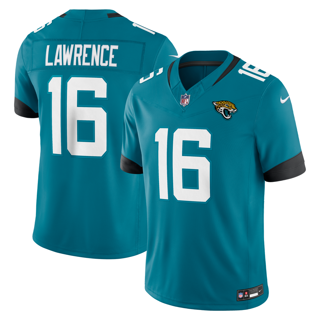 Men's Jacksonville Jaguars Trevor Lawrence Nike Teal Team Vapor Fuse Stitched Limited Jersey