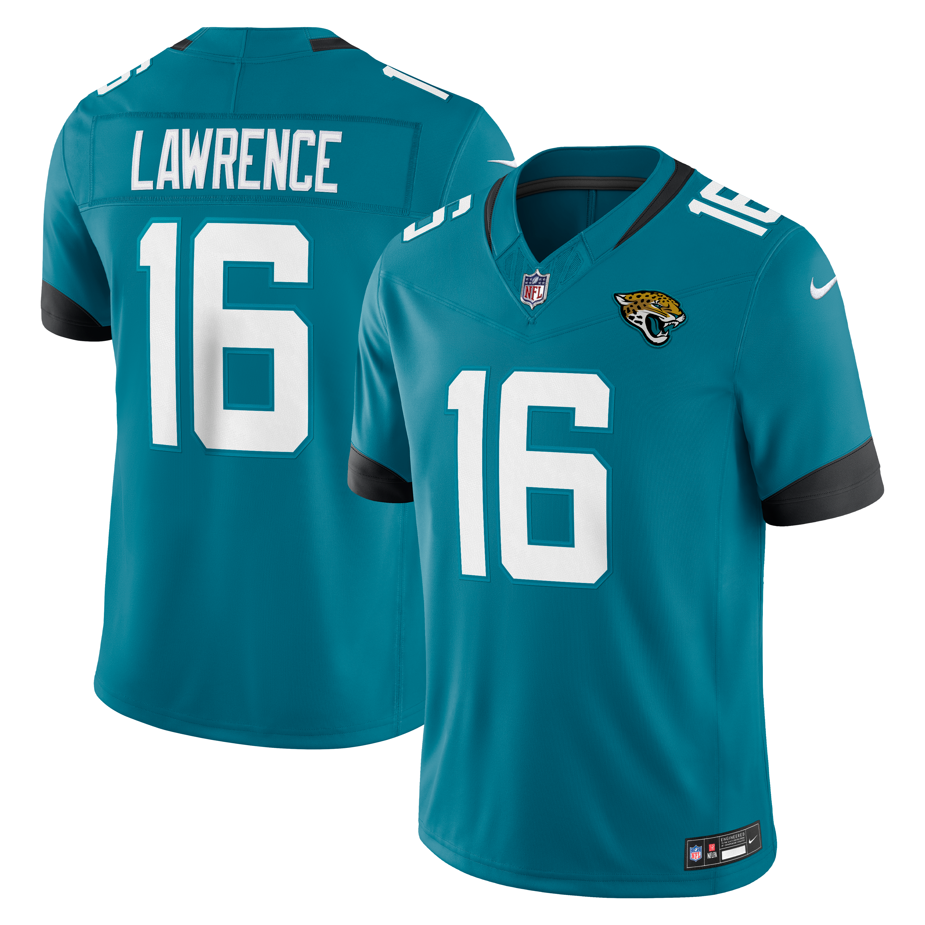 Men's Jacksonville Jaguars Trevor Lawrence Nike Teal Team Vapor Fuse Stitched Limited Jersey